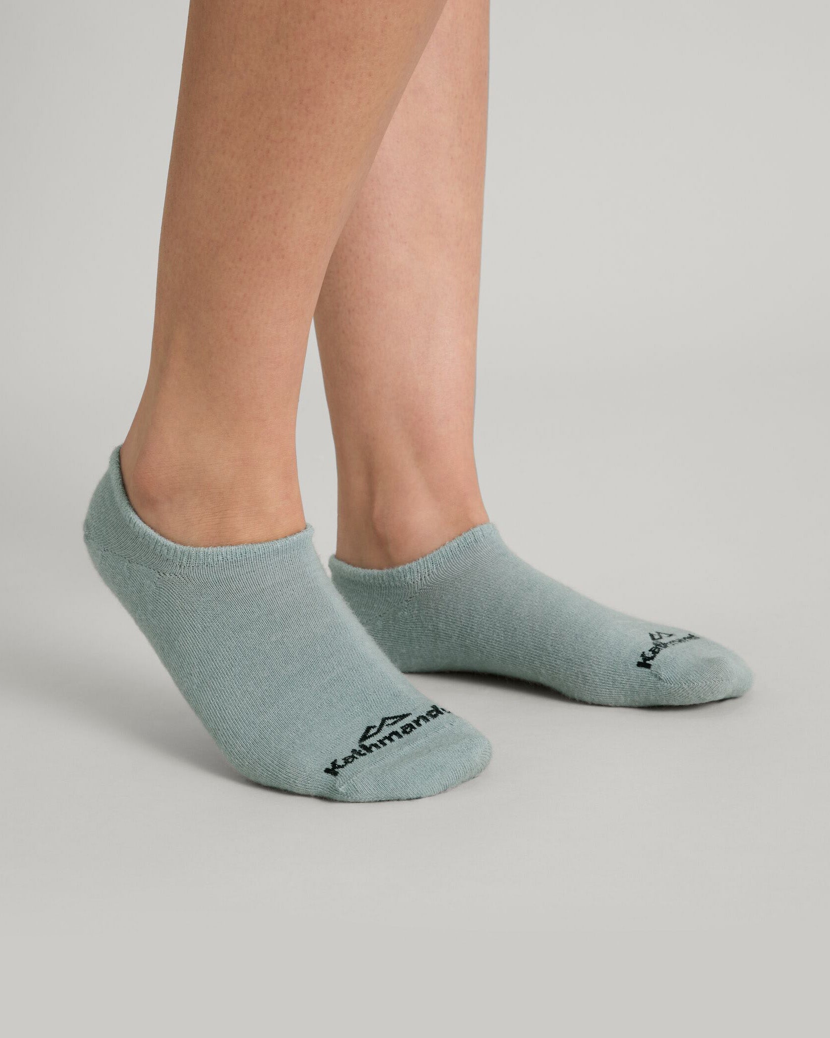 Merino Wool No-Show Socks for Men & Women - Breathable Anti-Slip Invisible Socks - Mint Green - Perfect for Running, Sneakers & Casual Wear