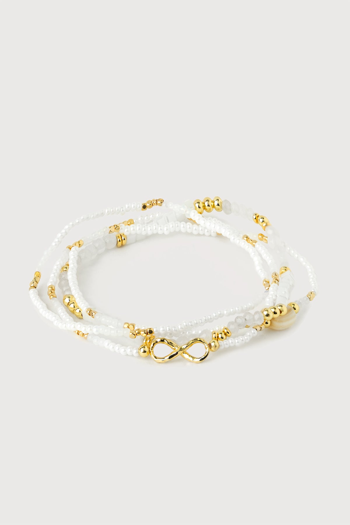 Infinity Beaded Bracelet Set for Women - Elegant Adjustable Crystal Charm Bracelets, Boho Chic Jewelry Gift for Her - Perfect for Parties, Weddings & Everyday Wear
