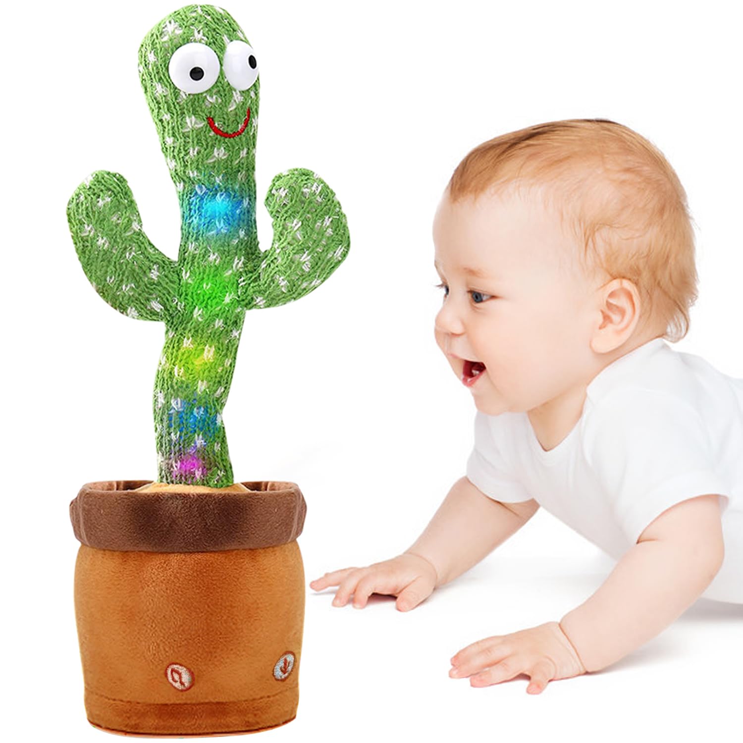 Interactive Talking Cactus Toy - Repeats & Sings with Dancing Motion - Fun Educational Plush Gift for Boys, Girls & Kids | Perfect for Birthday Presents, Learning Playtime & Nursery Decor