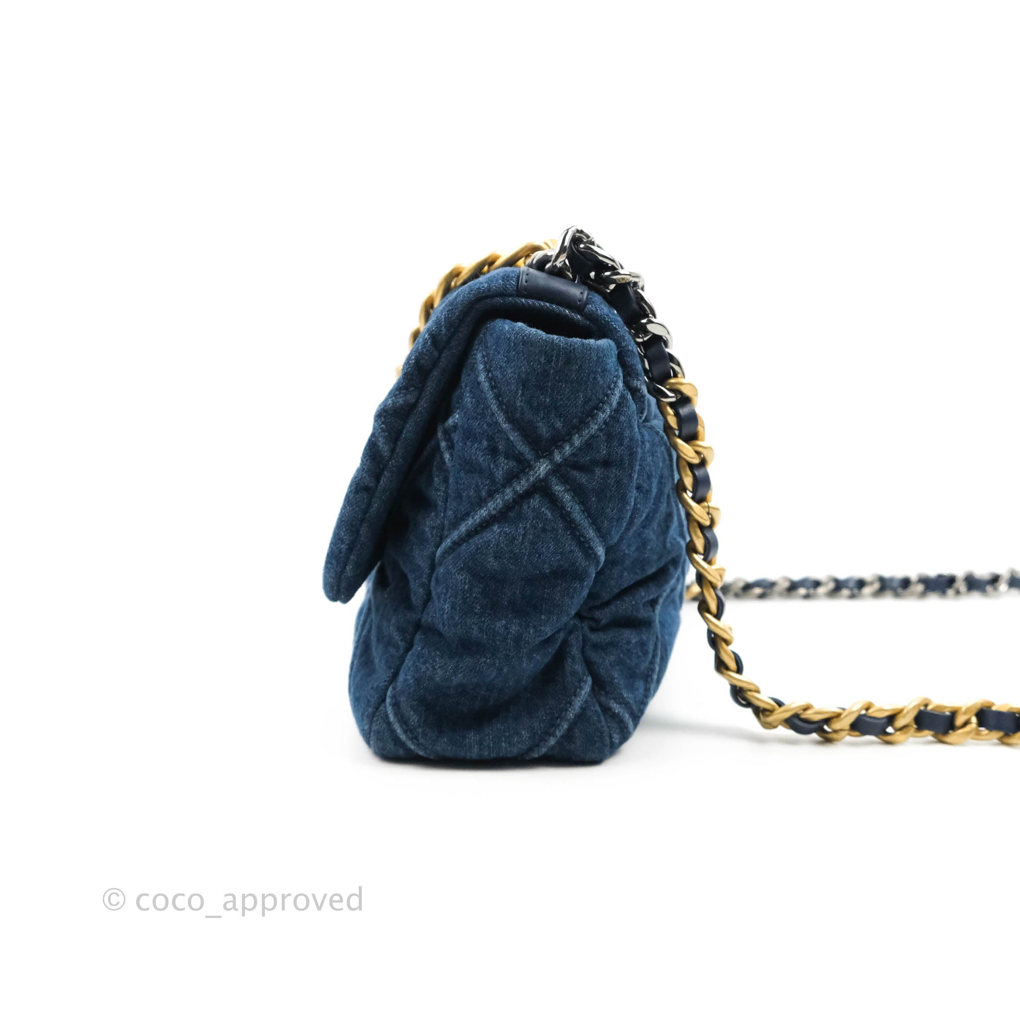 Chanel 19 Small Denim Handbag with Mixed Hardware - Luxury Designer Crossbody Bag for Women, Perfect for Everyday Use & Special Occasions