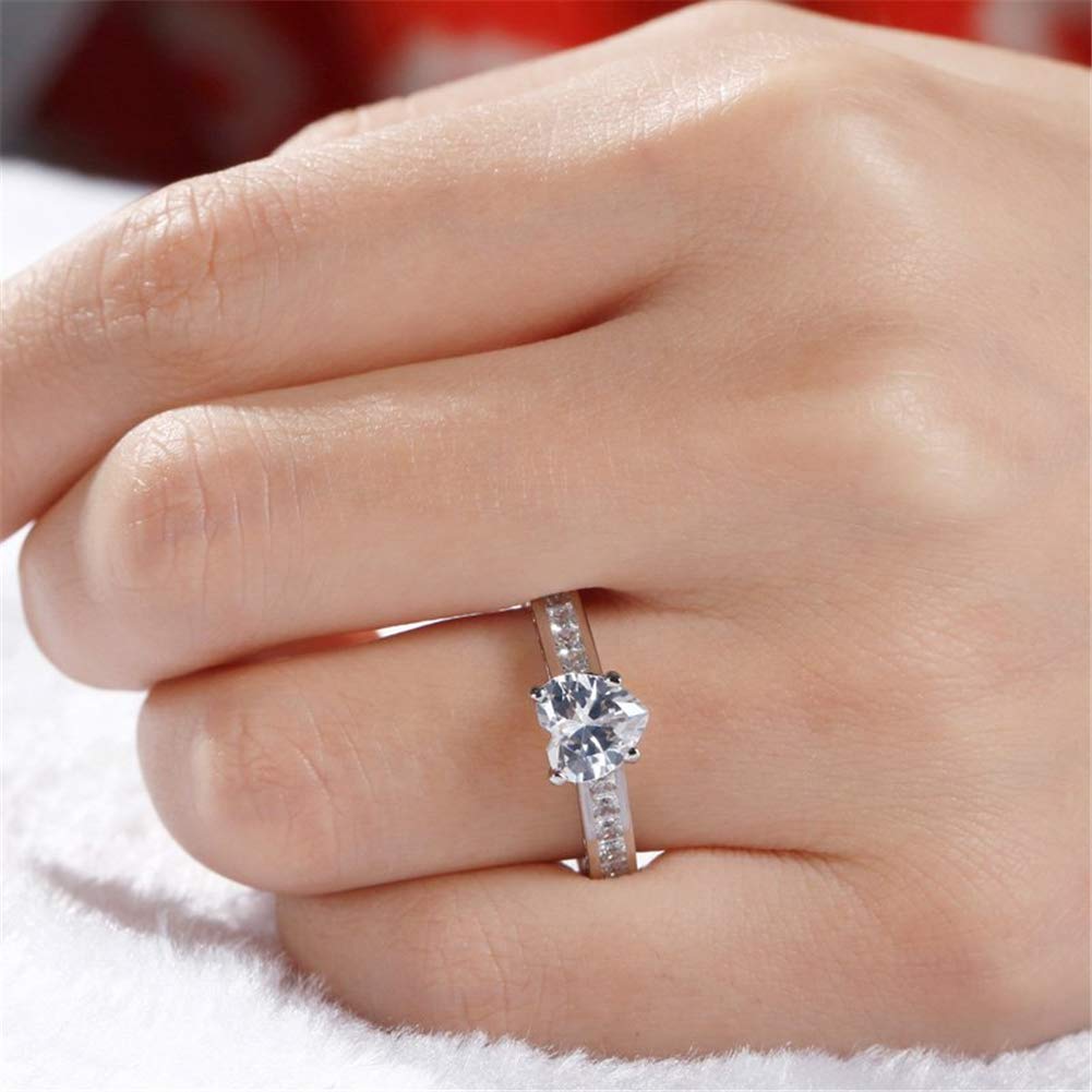 Jeulia 2 Carat Heart Cut Cubic Zirconia Engagement Ring - 925 Sterling Silver Wedding Band for Women, Anniversary & Valentine's Day Gift - Perfect for Proposals, Bridal Jewelry & Romantic Occasions