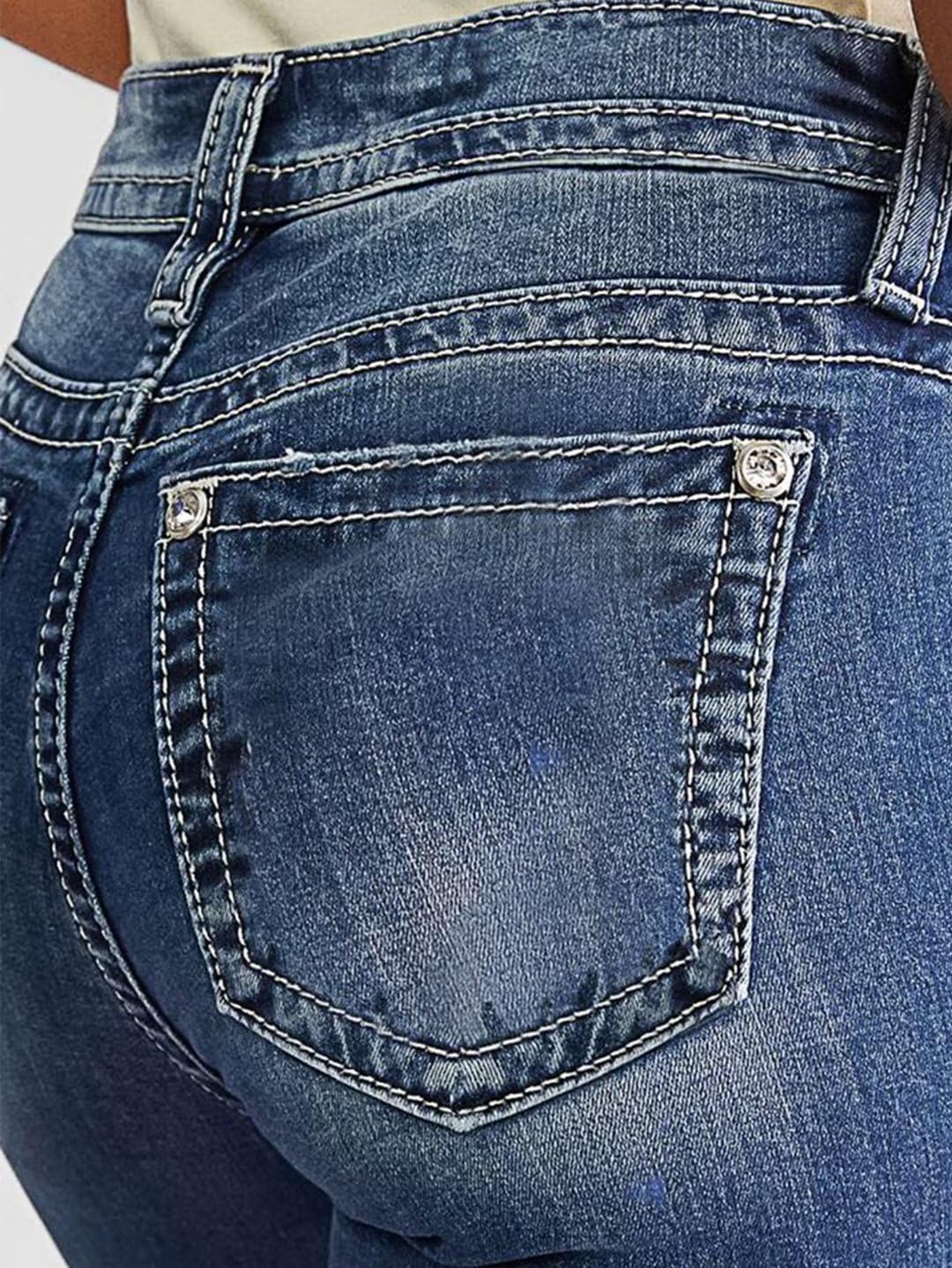 Flamingals Women's Bootcut Jeans - Tummy Control & Butt Lifting Stretchy Denim Pants, Mid Rise Skinny Leg for Comfort & Style | Perfect for Casual Wear, Office & Night Out