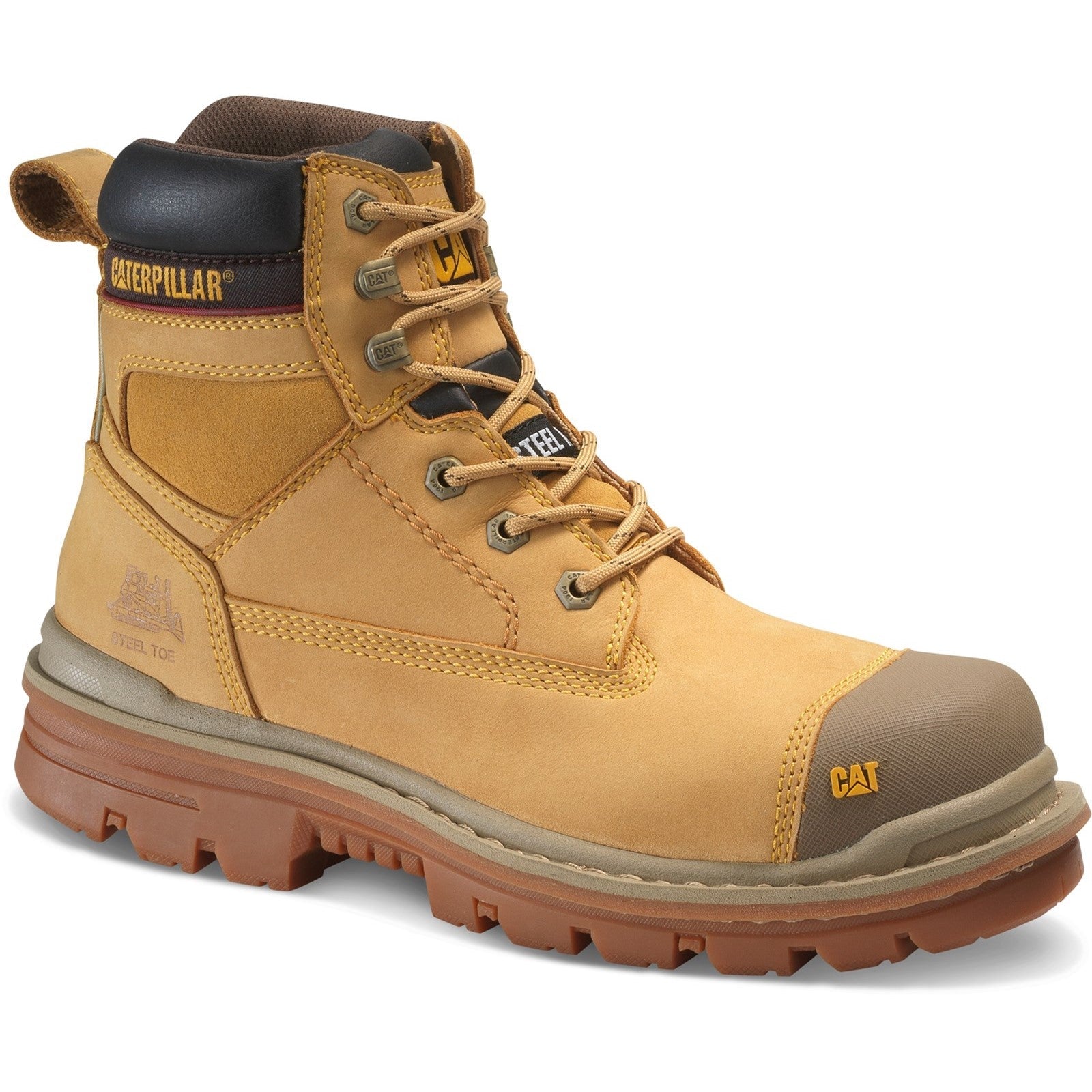 Caterpillar Gravel 6 Safety Boots - Steel Toe Work Boots for Men, Waterproof & Slip Resistant - Ideal for Construction, Warehouse & Outdoor Work