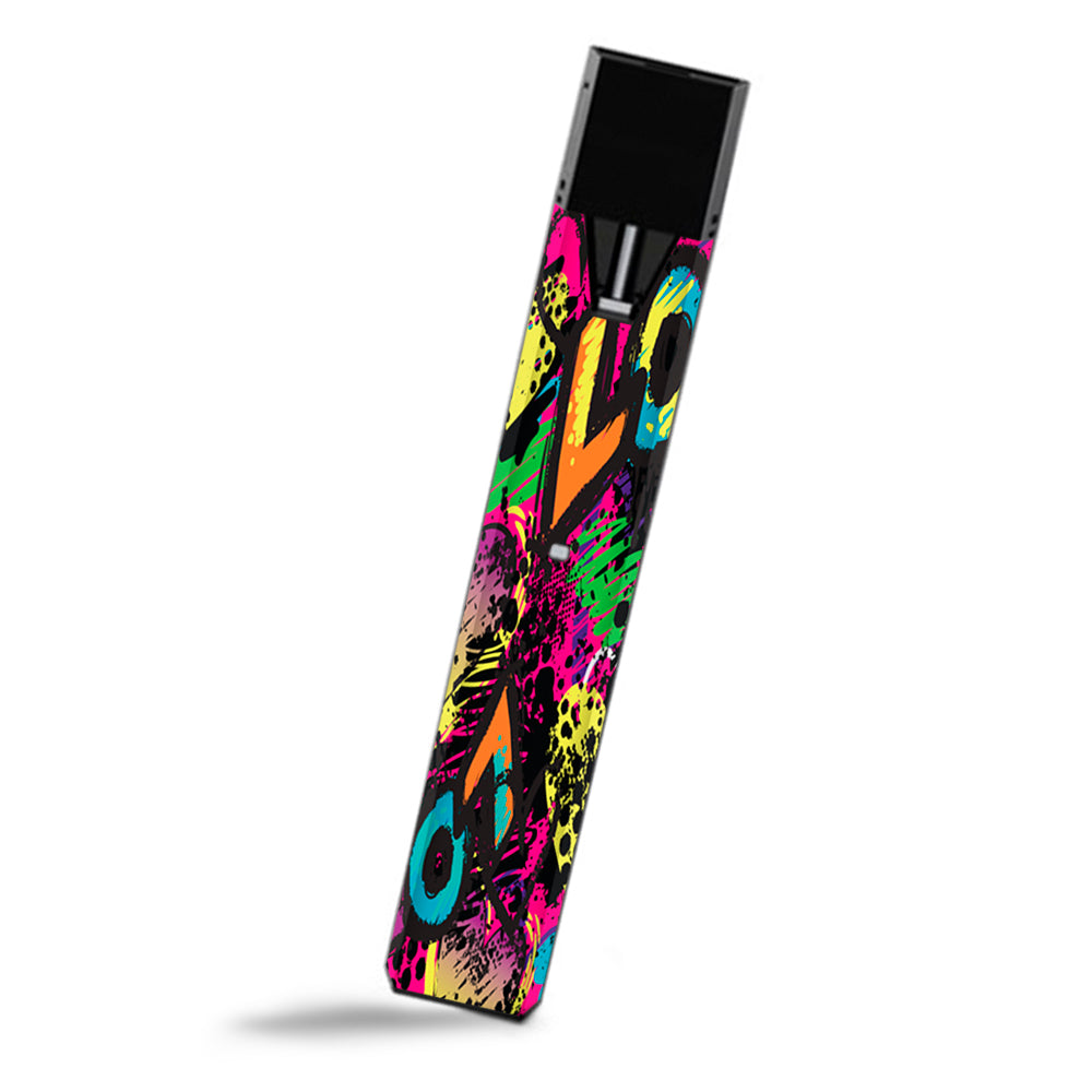 80's Love Pop Art Neon Smoke Fit Ultra Portable Skin - Retro Aesthetic Phone Case for iPhone & Samsung - Perfect for Parties, Concerts & 80s Themed Events