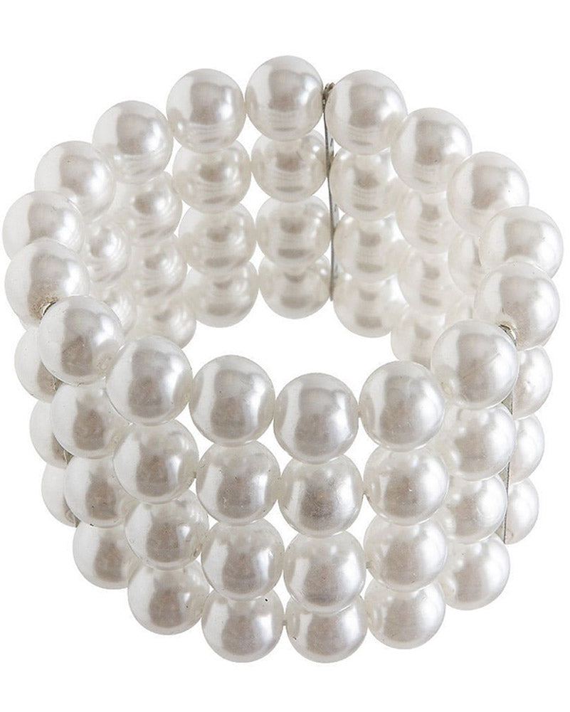 20s Faux Pearl Bracelet for Women - Vintage Style Pearl Beaded Jewelry - Perfect for Weddings, Parties & Everyday Elegance