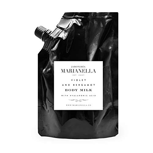 Premium Hydrating Body Wash with Aloe Vera & Coconut Oil - Violet & Bergamot Scent 8oz Pouch | Moisturizing & Softening Formula with Jojoba Oil | Made in USA | Perfect for Daily Shower & Spa Relaxation