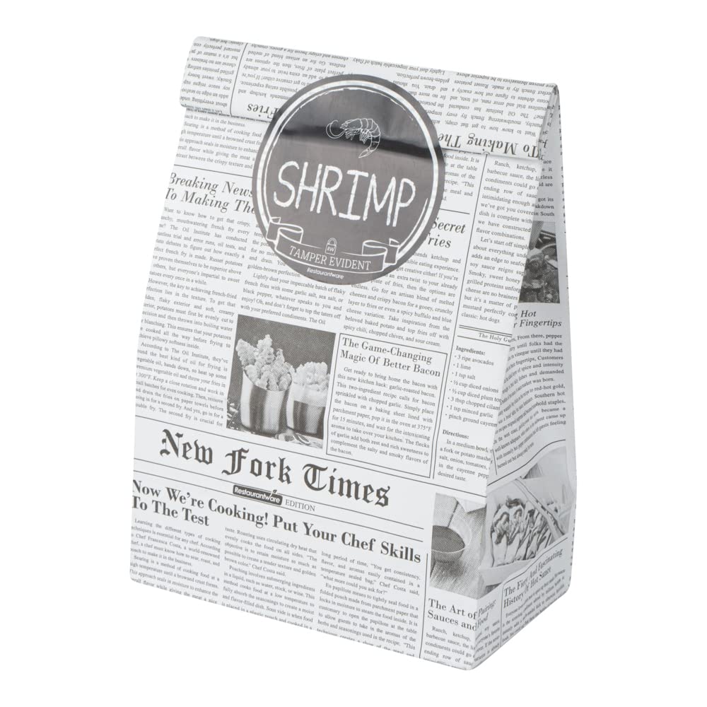Restaurantware Label Tek 2 Inch Tamper-Evident Stickers for Shrimp - 500 Rolled Tamper Seal Stickers with Chalkboard Design | Safe Food Delivery Stickers (Black with White Font) | Ideal for Seafood Packaging, Takeout Containers & Food Safety Compliance