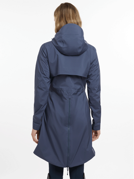 Grace Long Waterproof Rain Jacket for Women - Lightweight Windproof Coat with Hood - Perfect for Hiking, Commuting & Outdoor Adventures