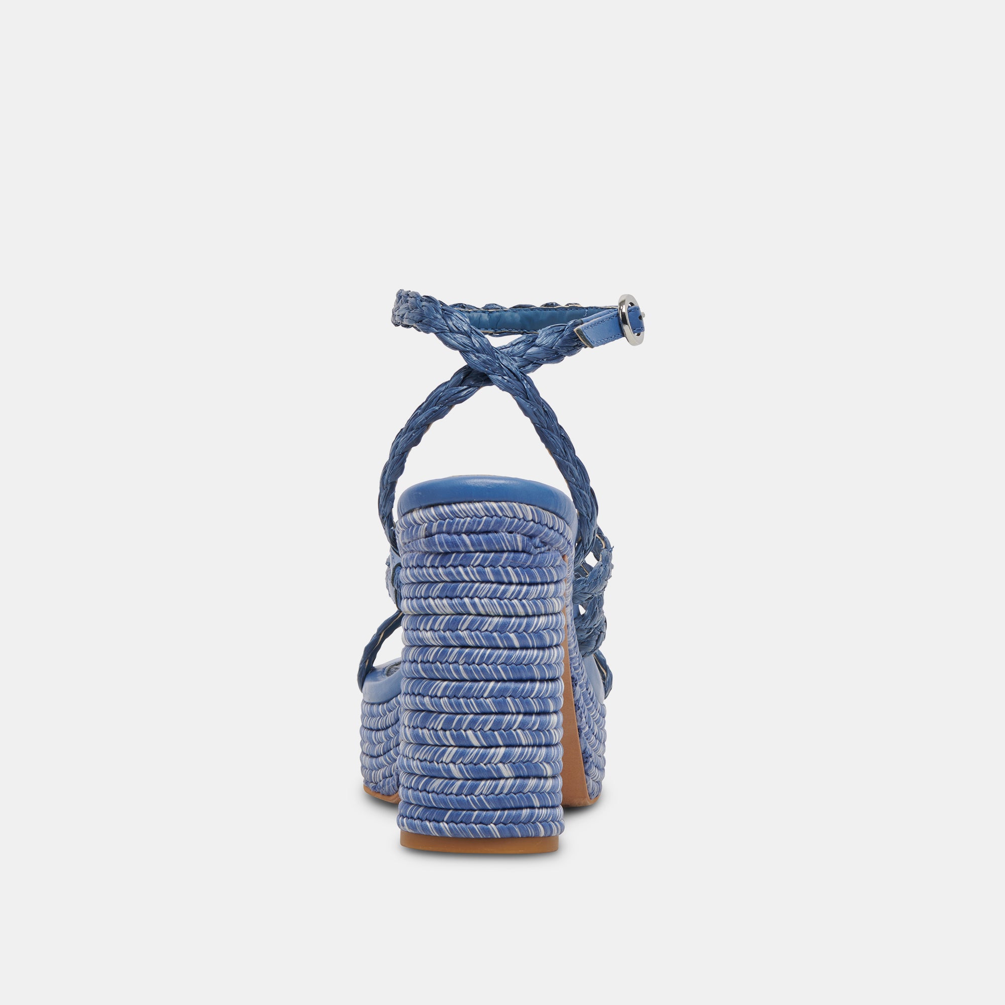 CATINA Women's Blue Raffia High Heels - Comfortable & Stylish Sandals for Summer Parties, Weddings & Beach Vacations