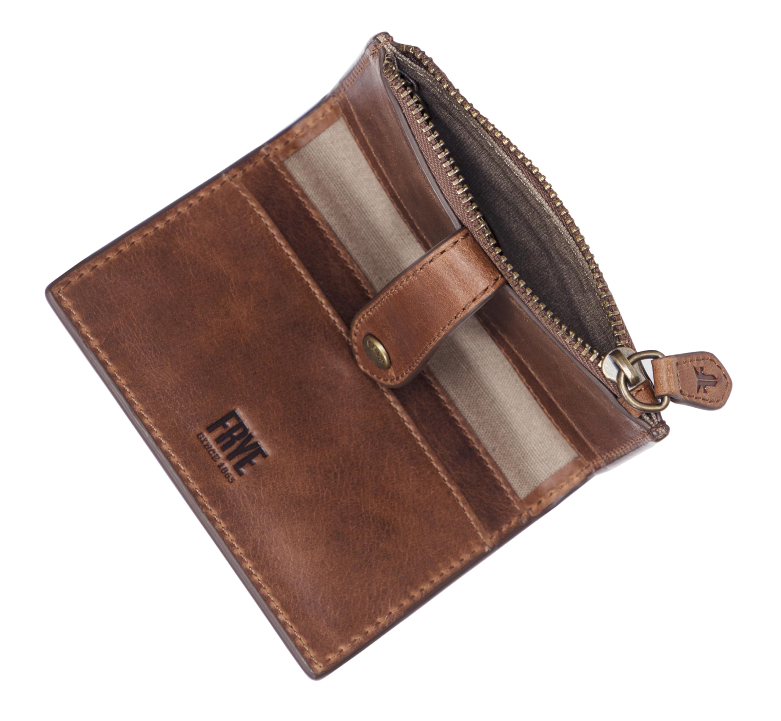 Frye Women's Melissa Coin Purse - Genuine Leather Small Wallet for Credit Cards & Cash - Perfect for Everyday Use, Travel & Gifts