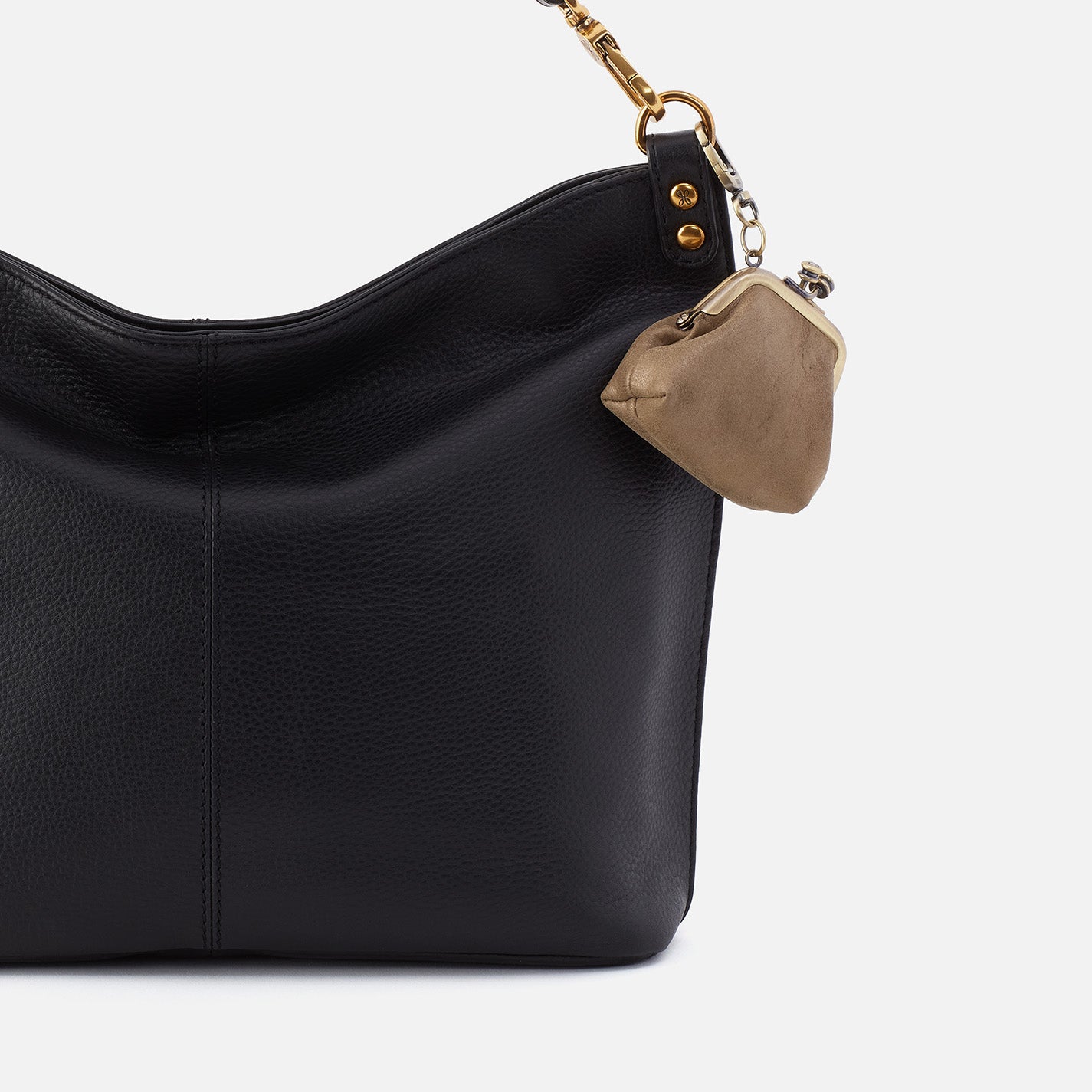 Metallic Leather Run Frame Pouch in Burnished Sage - Stylish Crossbody Bag for Running, Travel & Everyday Use