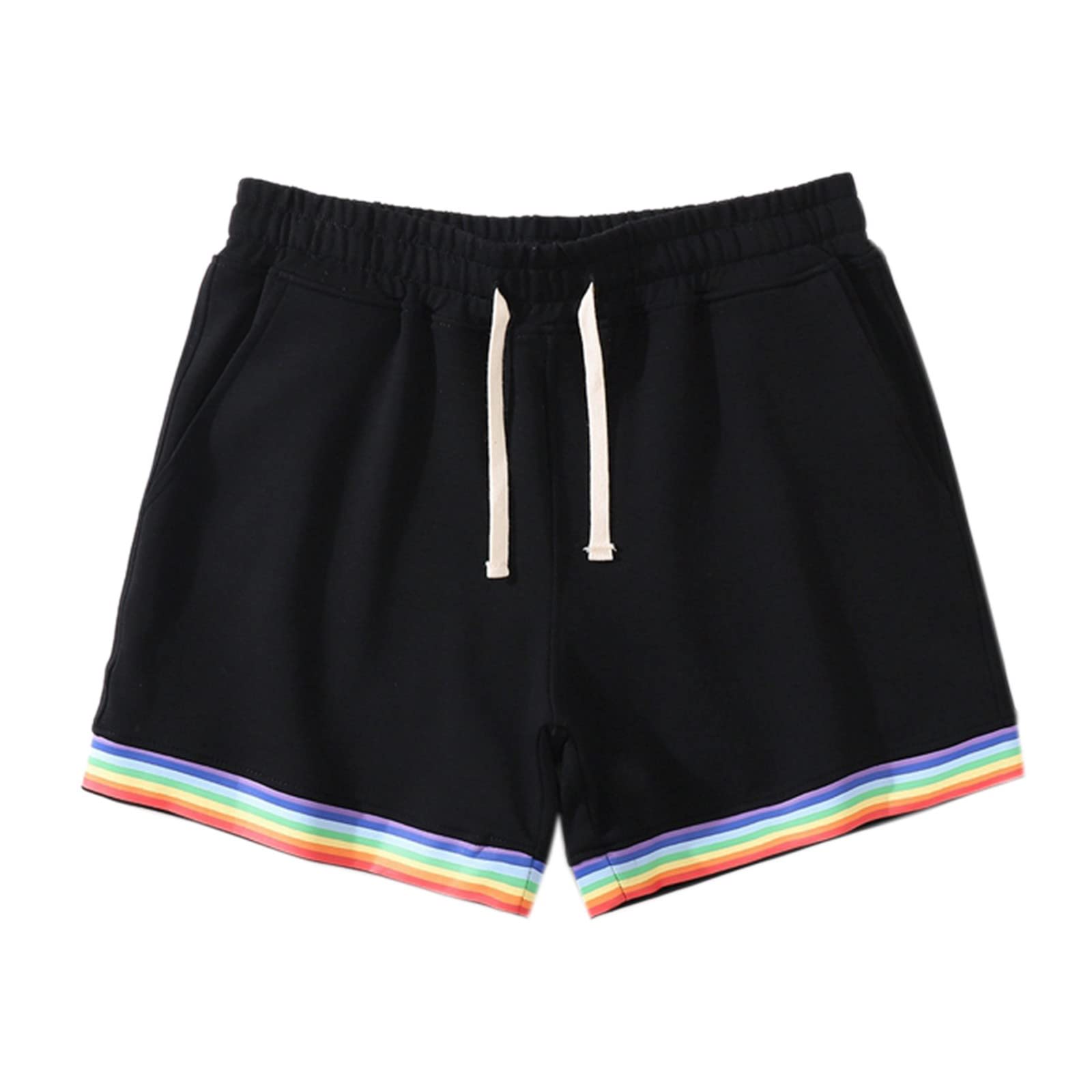 Men's Cotton Elastic Waist Shorts - Comfortable Beach & Workout Pants for Outdoor Activities