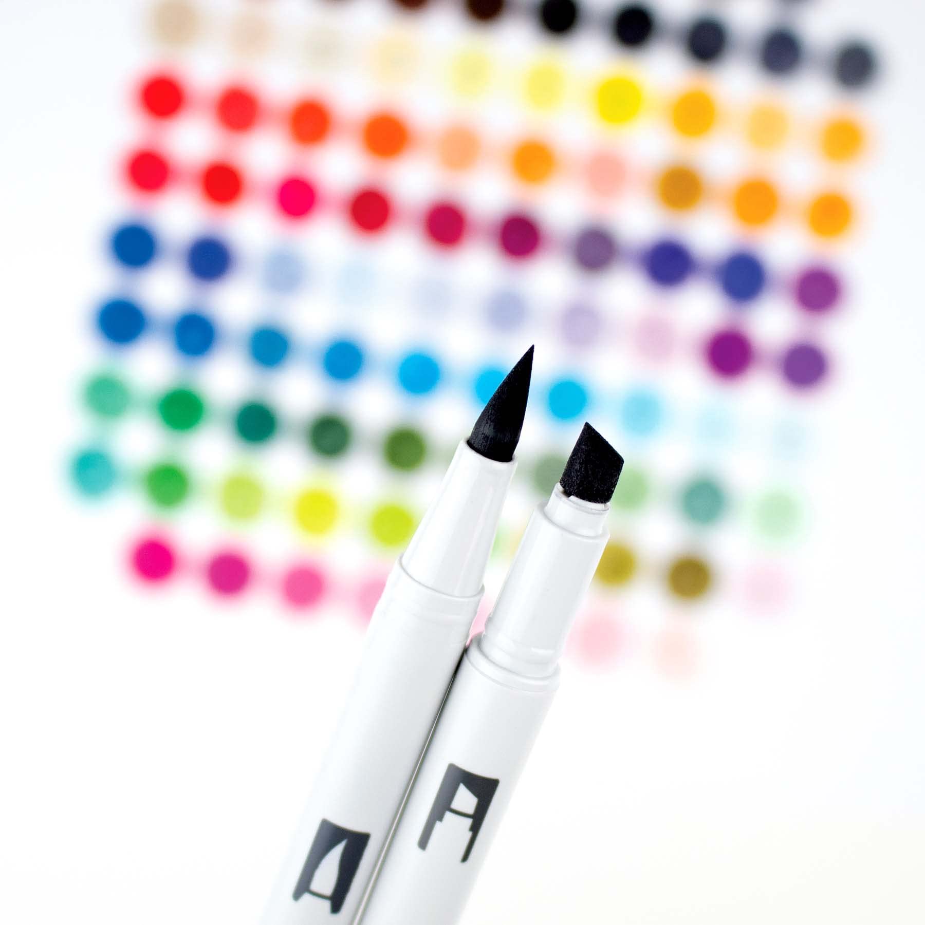 Tombow 72519 ABT PRO Alcohol-Based Dual Brush Markers - Bold Palette Set of 10 - Ideal for Illustration, Calligraphy & Adult Coloring Books