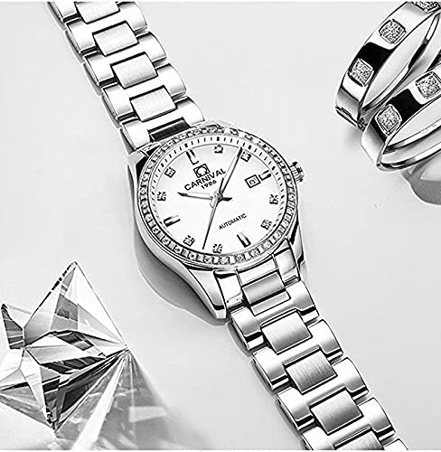 Luxury MASTOP Automatic Watches for Men - Gold & Silver Stainless Steel Dress Watch with Diamond Accents | Perfect for Business, Formal Events & Gift Giving