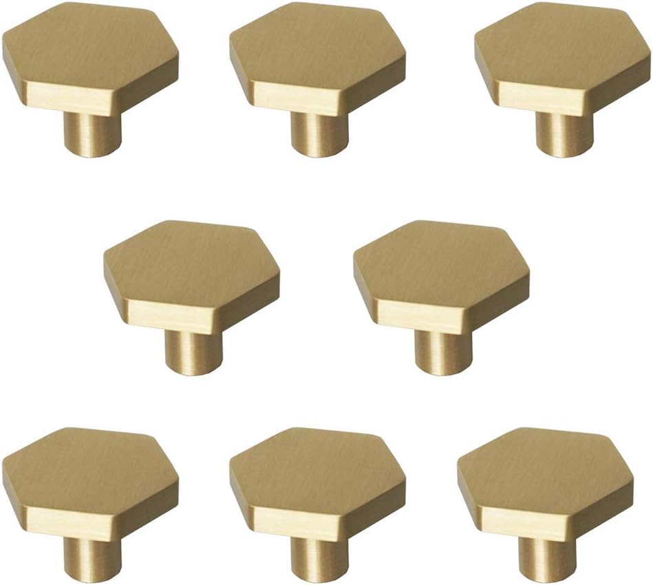 8Pcs Gold Knobs