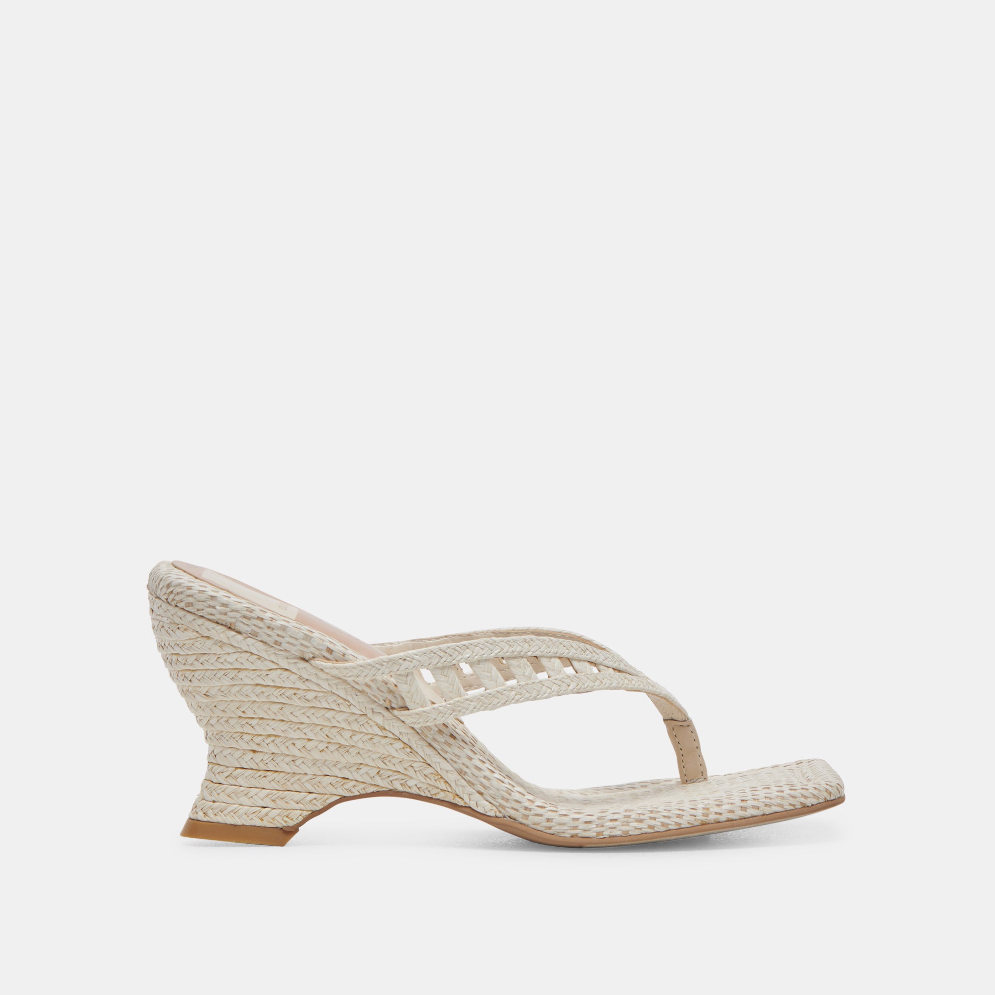 NULLAH WEDGES OATMEAL RAFFIA - Comfortable Summer Sandals for Women, Beach Wedding Shoes, Boho Chic Footwear for Outdoor Parties & Vacations