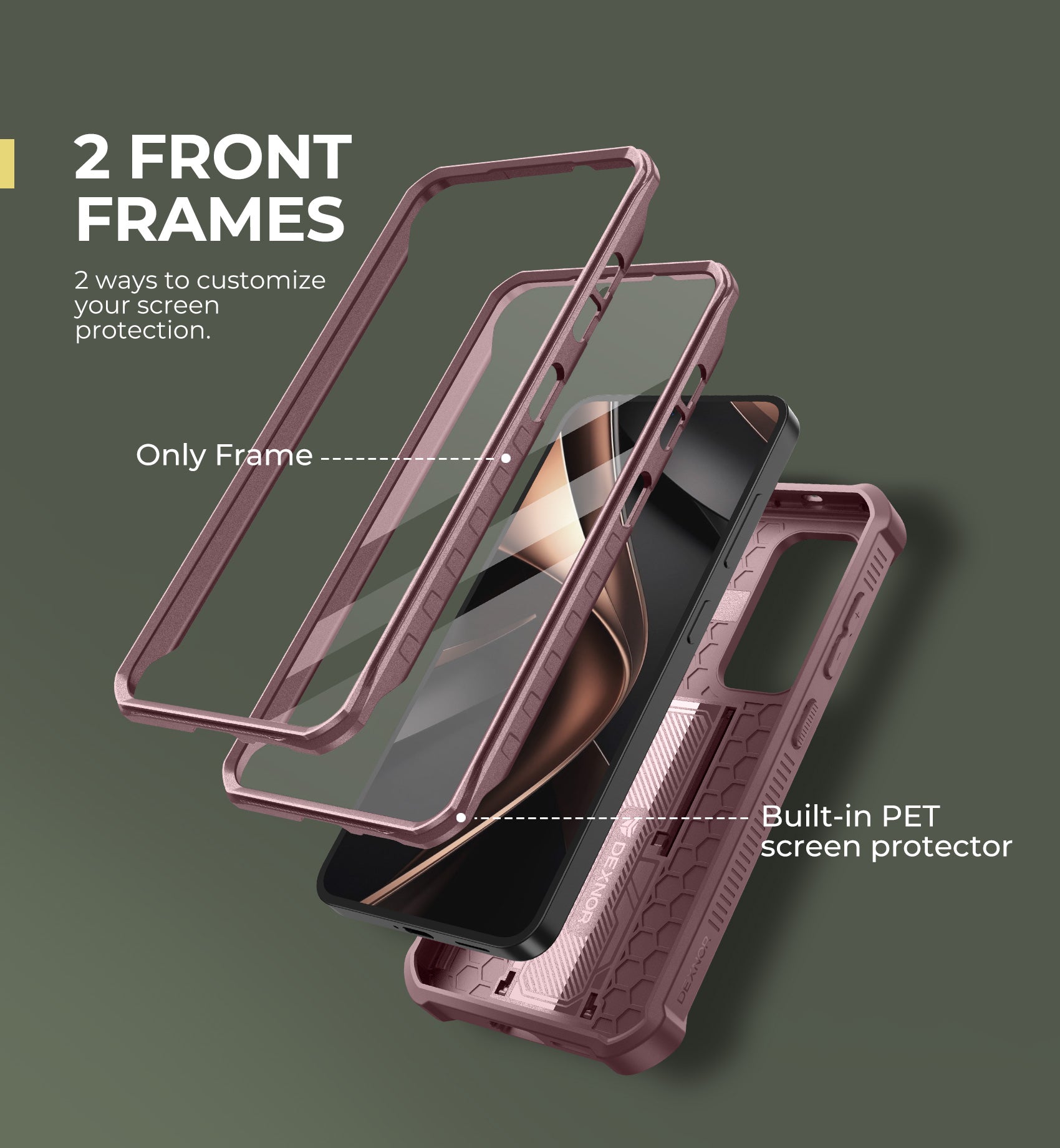 **Dexnor Heavy Duty Shockproof Rugged Case for Samsung Galaxy S25 – Full Body Protection with Built-in Screen Protector, Slide Camera Cover & Kickstand – Perfect for Outdoor, Work & Travel**