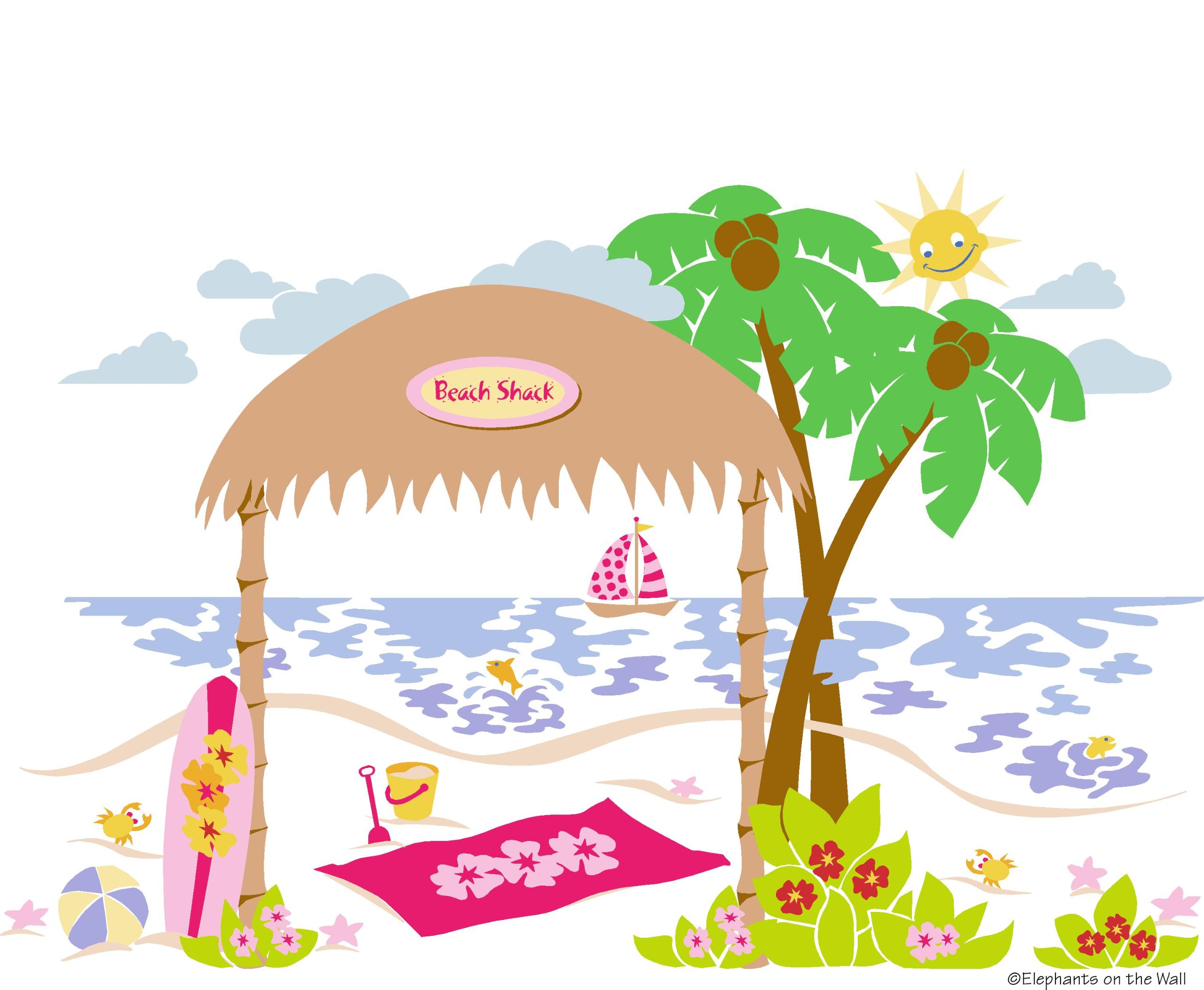 DIY Mural Painting Kit - Ilana's Beach Shack Wall Art for Kids & Adults | Creative Home Decor, Classroom Projects, and Beach-Themed Room Design
