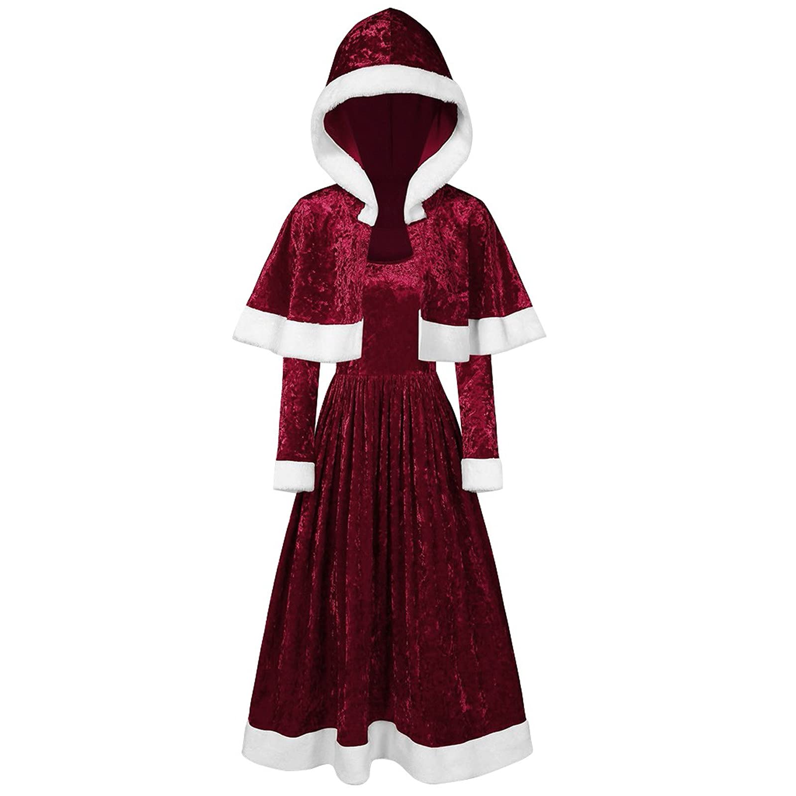 SLENDIPLUS Women's Summer Dresses 2023 - Elegant Velvet Christmas Party Dress with Long Sleeves & Halter Neckline | Perfect for Holiday Parties, Date Nights & Special Occasions