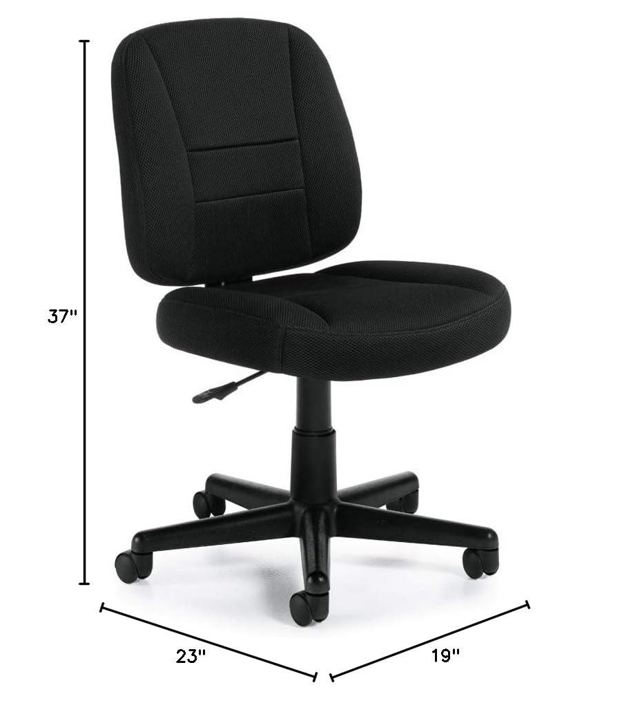 Ergonomic Fabric Office Chair - Adjustable Height & Lumbar Support for Home Office, Conference Room & Executive Desk - Comfortable & Stylish Task Chair (G11343B) - Perfect for Long Work Hours & Video Meetings