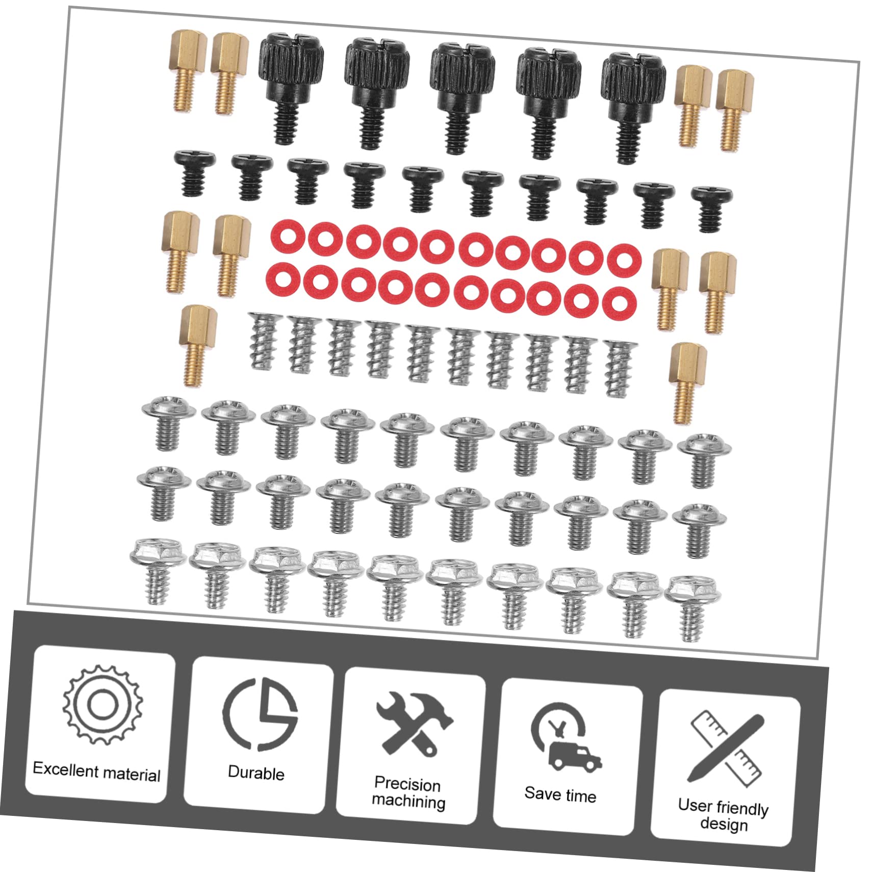 TOKIDNY Computer Case Screws Set - Countersunk Head Steel Screws for PC Case Assembly | Essential Computer Hardware Supplies for DIY PC Builds & Upgrades