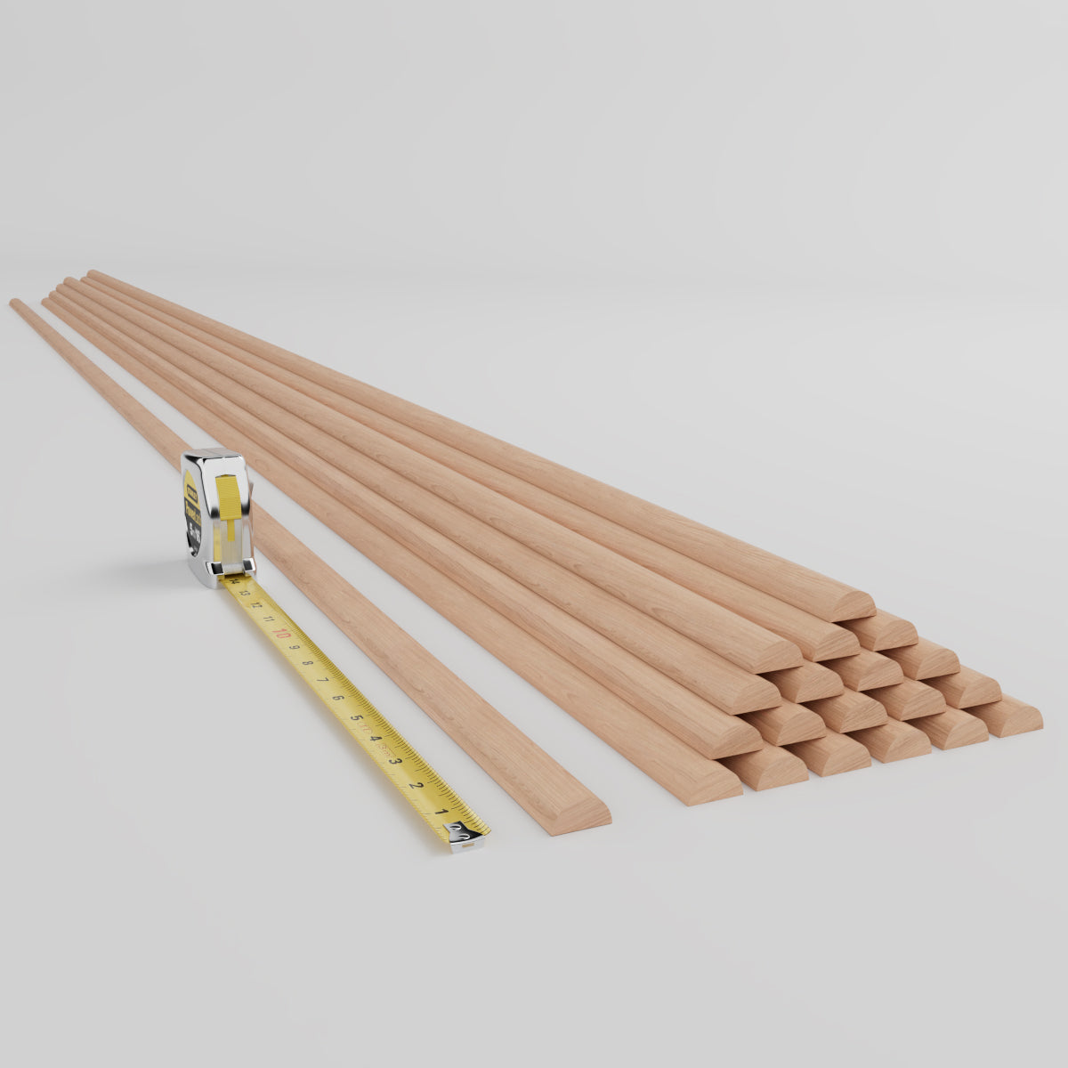 Premium Stain-Grade Hardwood Slats - Half Round Design for DIY Furniture, Cabinets & Home Decor Projects - Perfect for Rustic, Modern & Farmhouse Styles