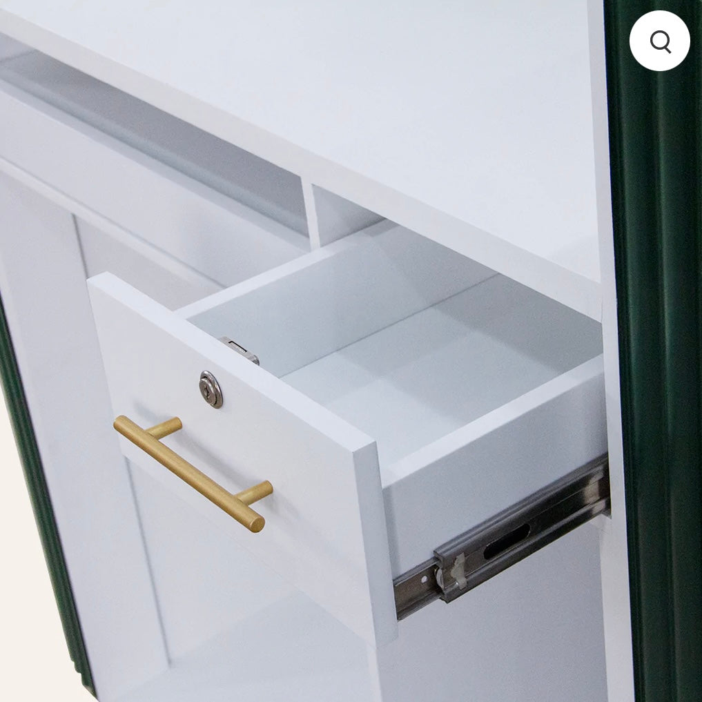 Modern Rene Tambour Reception Desk - Elegant Office Furniture for Hotels, Lobbies & Corporate Spaces