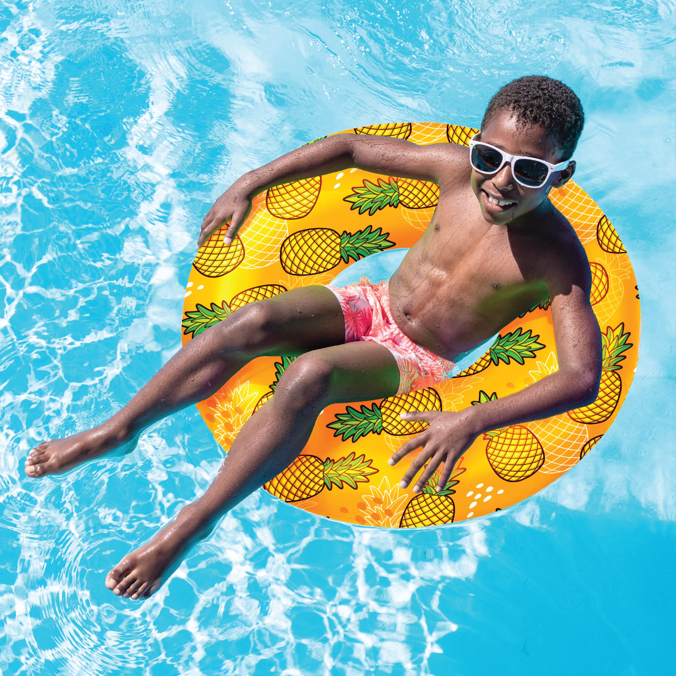 **Glitter Inflatable Swim Ring Ride-On Pool Float - Blow Up Summer Beach & Pool Toy for Kids & Adults - Fun Floating Lounge for Swimming, Beach Parties & Relaxation**