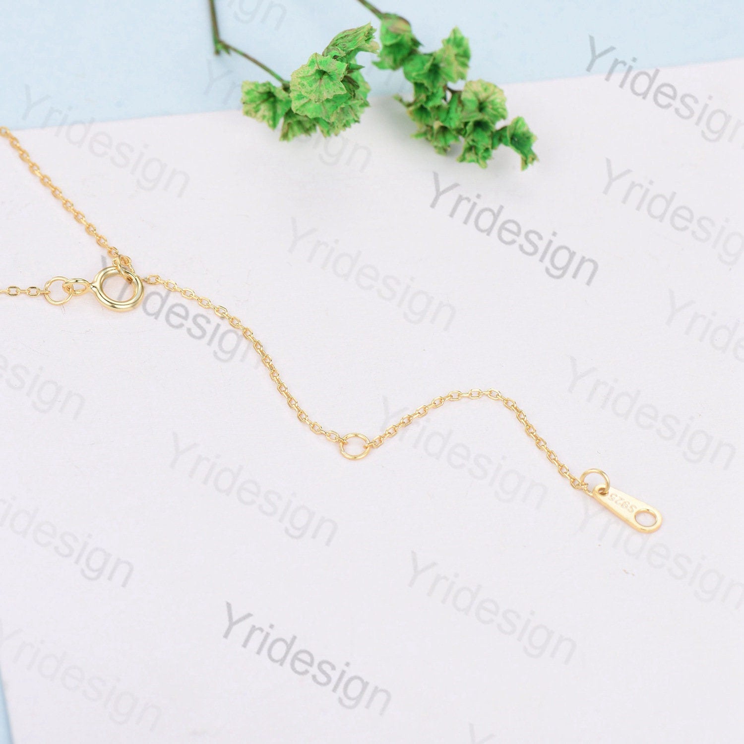 5mm Round Moss Agate Pendant Necklace - 16