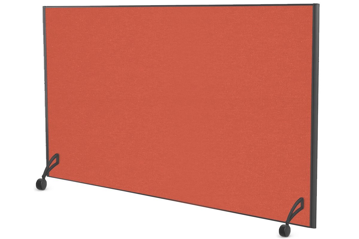 Freestanding Office Partition Screen with Fabric Panel & Black Frame - 1200H x 1800W - Privacy Divider for Workspace, Conference Room, or Home Office