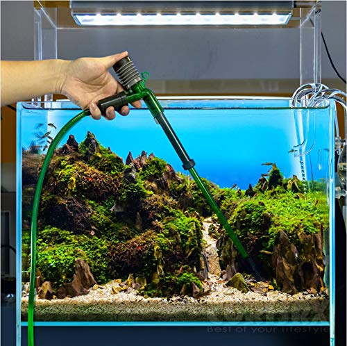 Corisrx 4-in-1 Aquarium Gravel Cleaner - No Spill Vacuum Kit for Fish Tanks (14