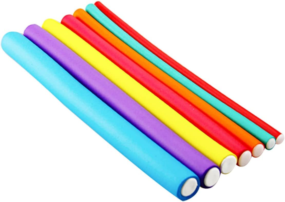 20Pcs Self-Gripping Sponge Hair Rollers - No Heat Foam Curling Rods for Soft Waves & Curls (Size 2) | Perfect for Home Styling, Salon Use & DIY Hairstyles