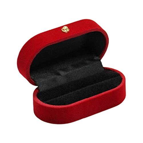 Elegant Portable Double Ring Jewelry Box - Wedding Engagement Ring Case & Jewelry Organizer for Women - Perfect for Travel, Gift Giving & Bridal Showers (Color: 4)