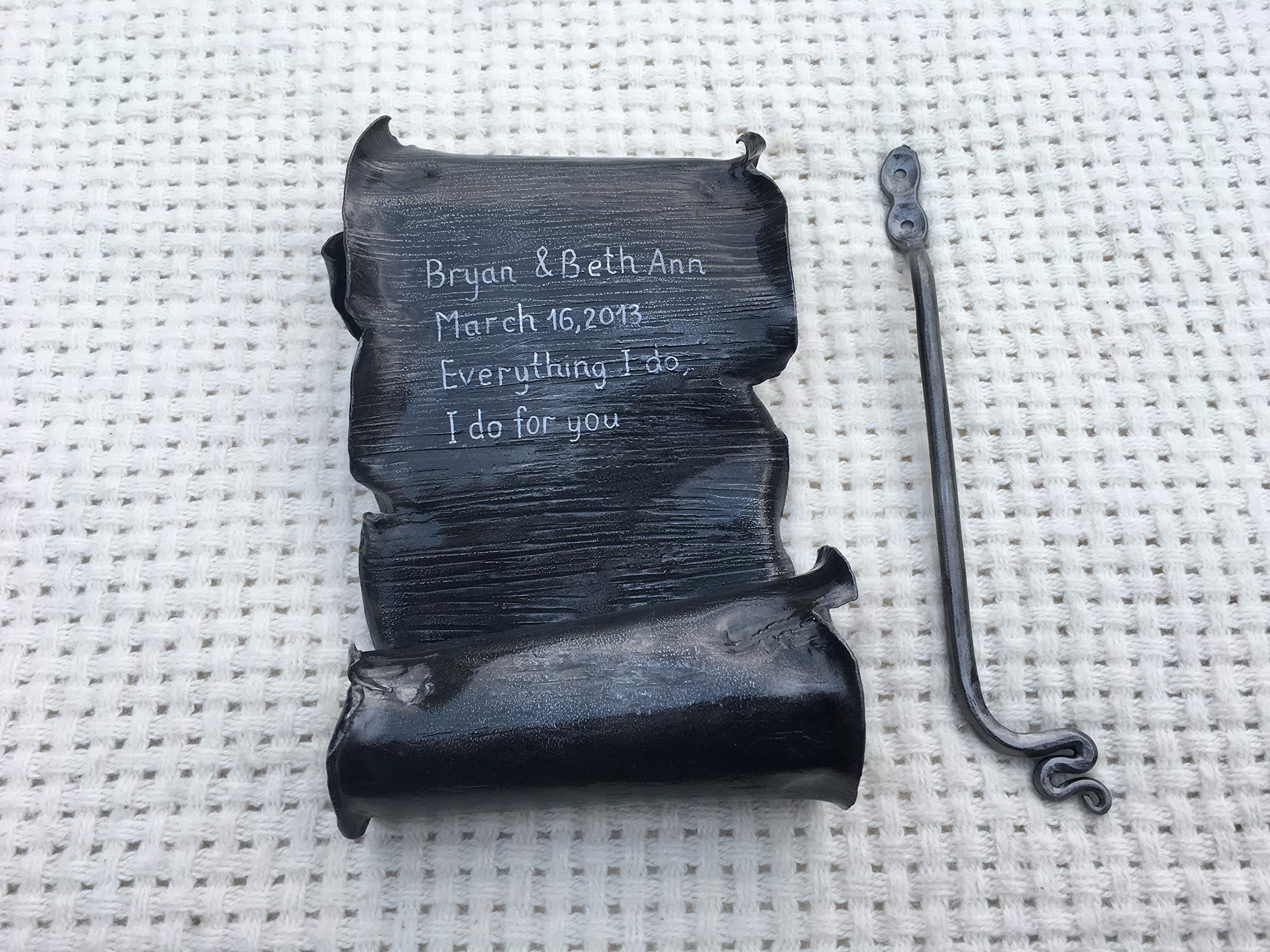 Elegant Iron Scroll - Unique 6th Anniversary Gift for Couples, Iron Wedding Anniversary Present for Him & Her - Perfect for Home Decor, Office Desk, or Romantic Keepsake