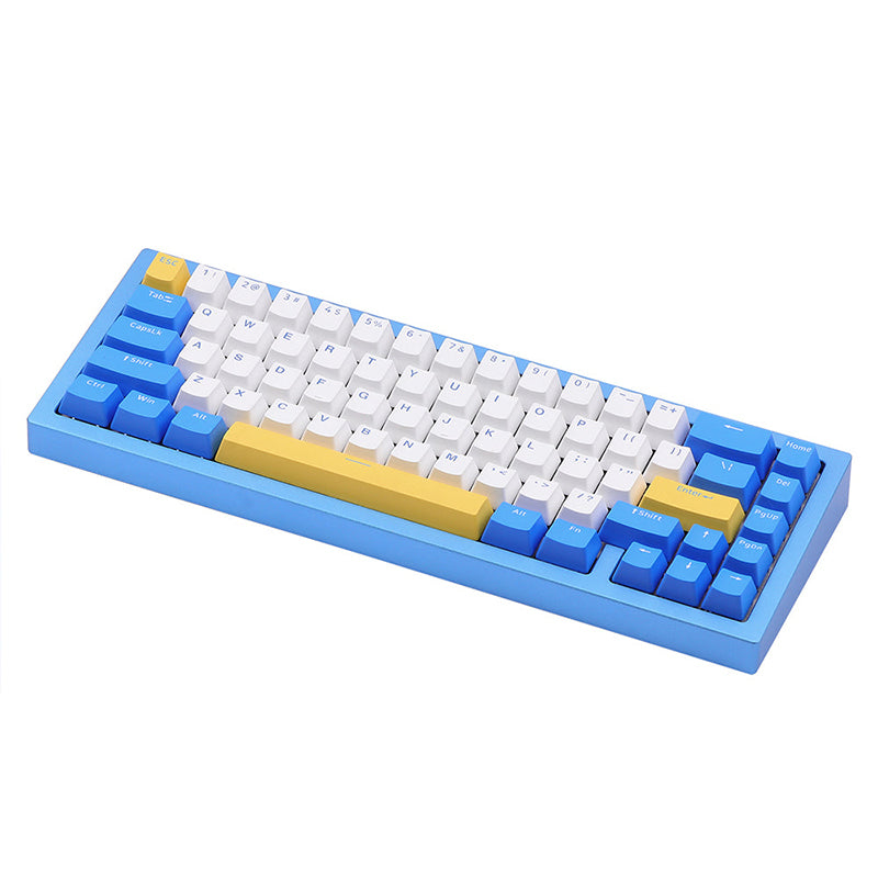 Ajazz AC067 75% Hot-Swappable Gasket Mount Mechanical Keyboard - RGB Backlit, Bluetooth/Wired/USB-C, PBT Keycaps for Gaming & Typing - Perfect for Office, Home & Esports