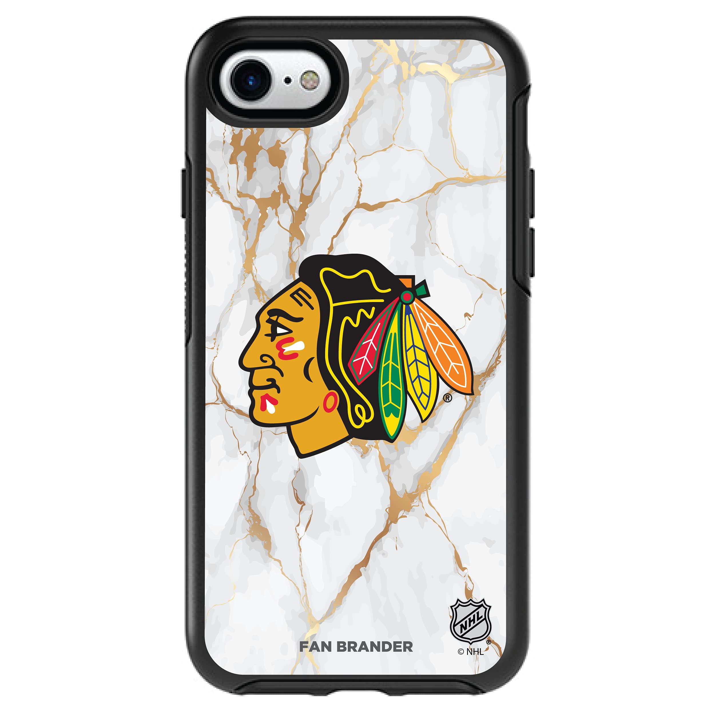 NHL OtterBox Symmetry iPhone Case - White Marble Design for Sports Fans