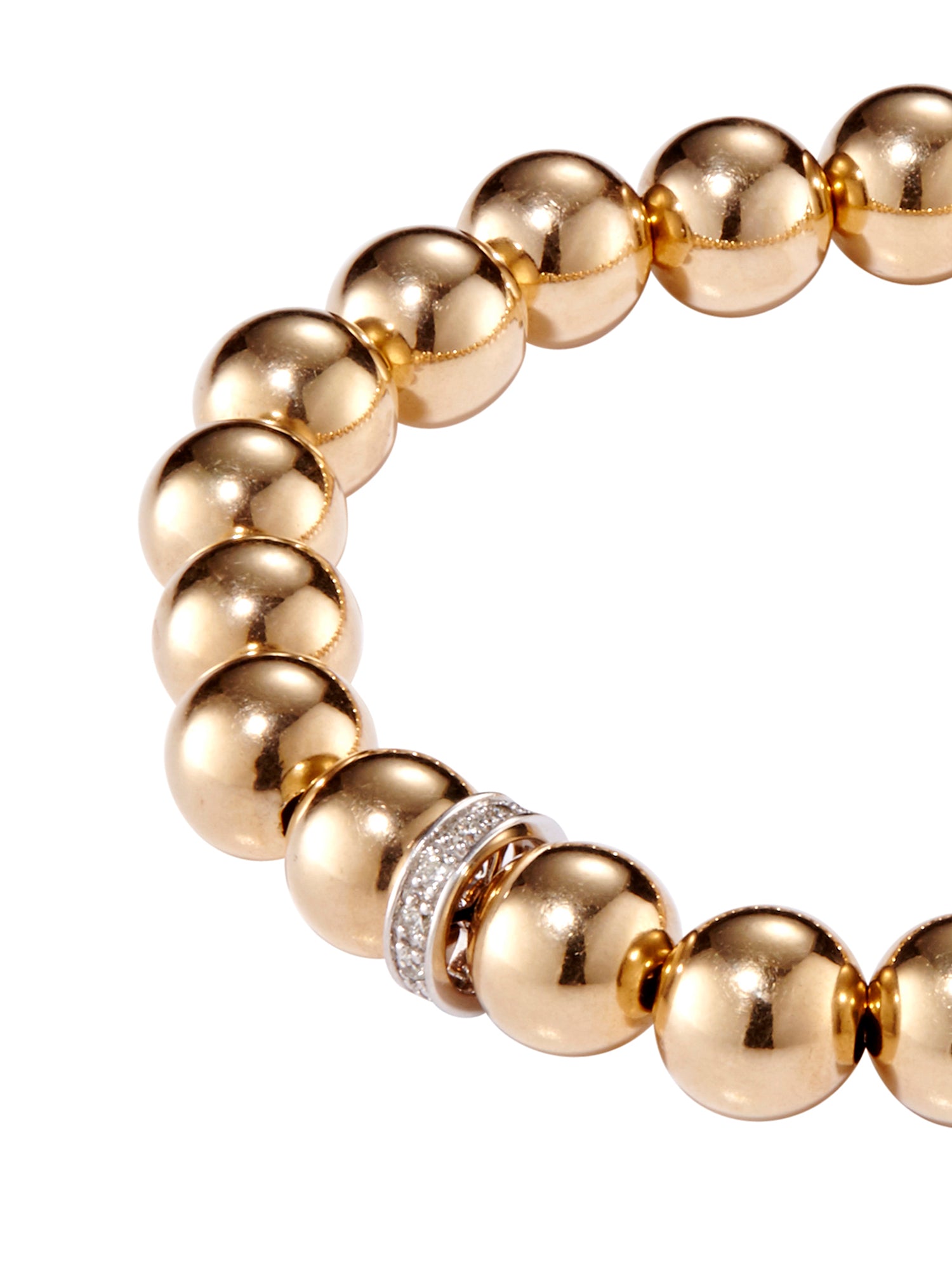 14K Gold Rondelle Pavé Diamond Bracelet for Women - Elegant Tennis Bracelet for Everyday Wear, Gift for Her, Anniversary & Special Occasions
