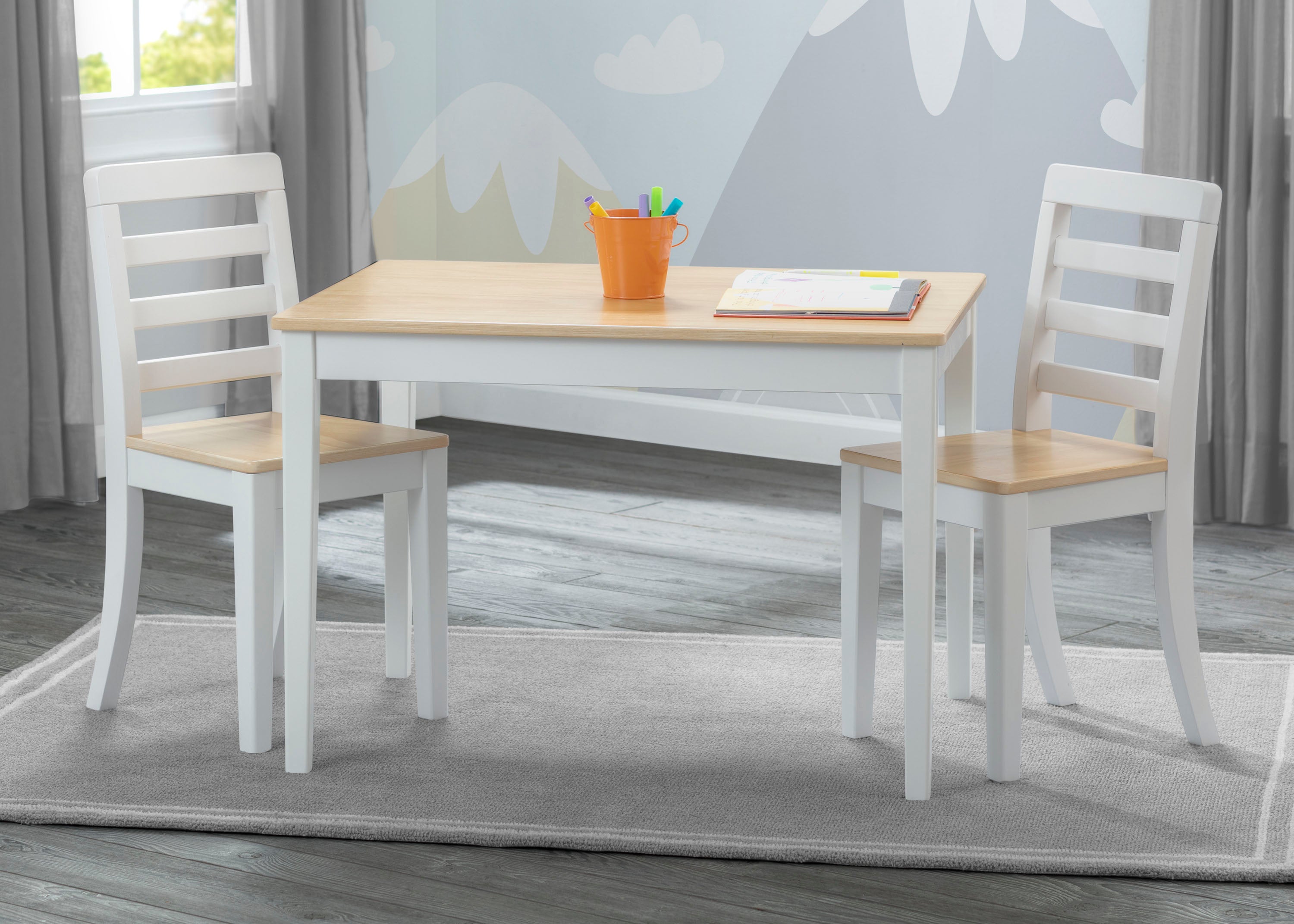 Gateway Dining Table Set with 2 Chairs - Modern Kitchen Breakfast Nook Furniture for Small Spaces & Apartments