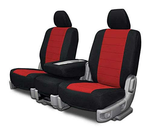 Custom Fit Ford Ranger Front Seat Covers 40/60 Split Bench - Red Neo-Sport Waterproof & Durable - Perfect for Off-Roading, Camping & Daily Commute