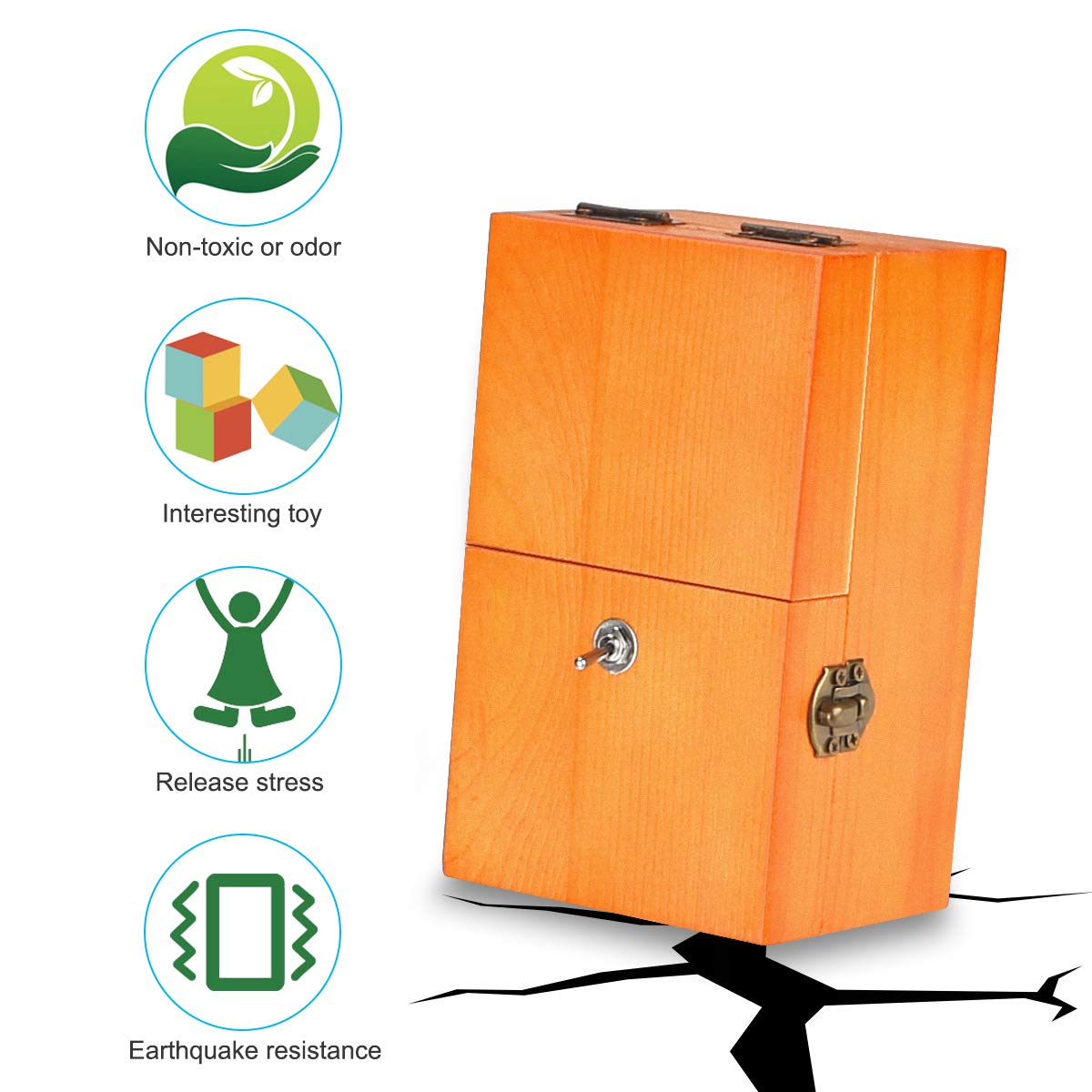 Calary Useless Box - Self-Turning Wooden Storage Box Machine (Fully Assembled) | Fun Desk Gadget for Adults & Kids | Perfect for Office Pranks, Stress Relief & Unique Gifts