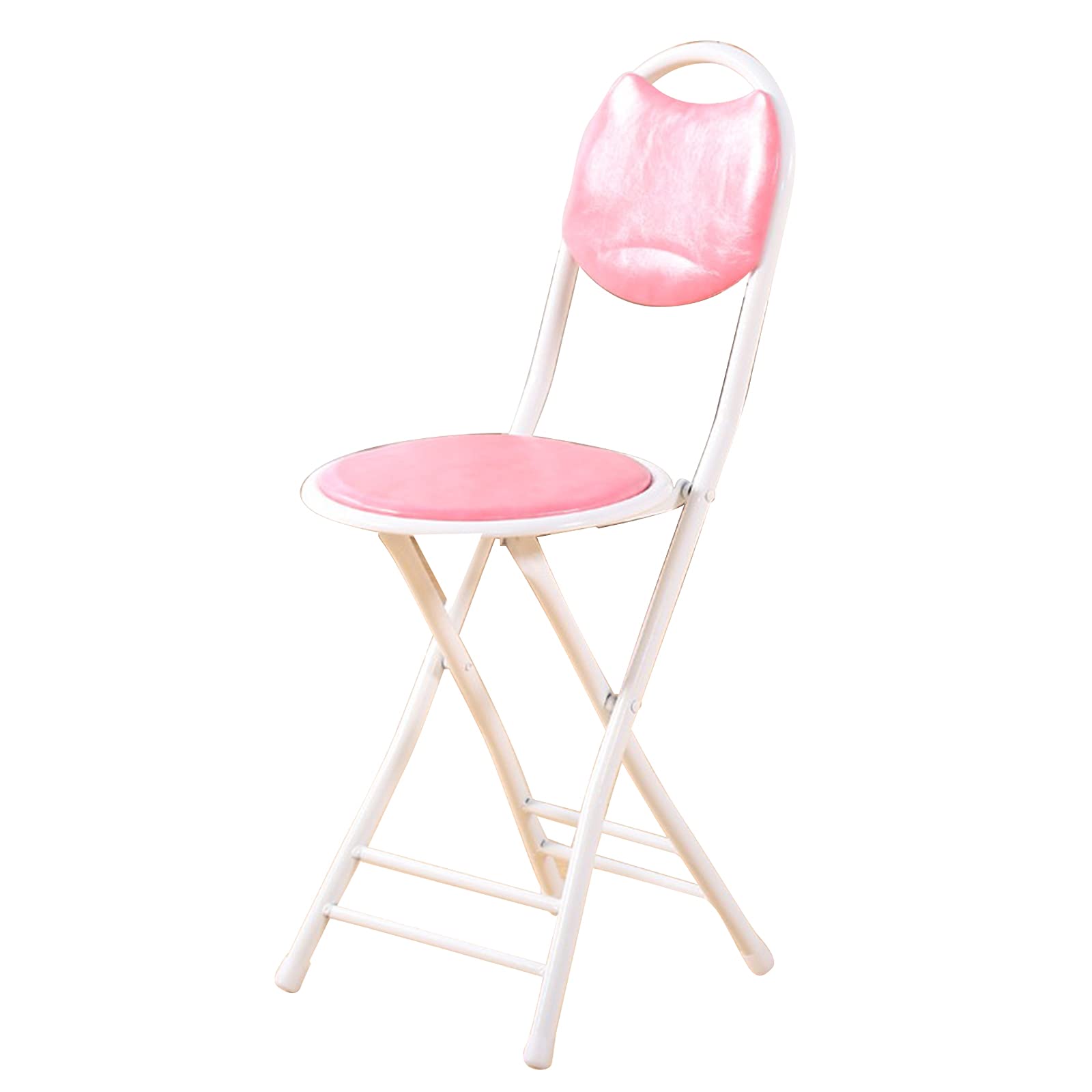Compact Folding Bar Stool with Backrest - Round Space-Saving Stool for Home, Office, Kitchen & Outdoor Use - Perfect for Events, Parties, Picnics & Dining