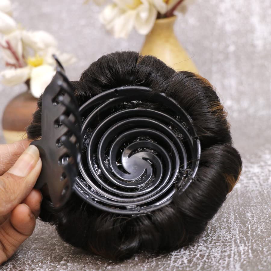 Shipaara Full Synthetic Hair Juda for Women - Dark Golden Highlight Hair Extension for Bun Decoration | Perfect for Weddings, Parties & Special Events