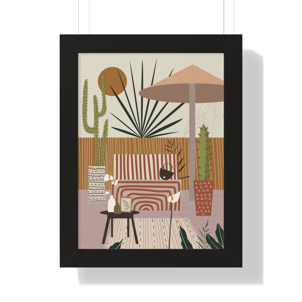 Modern Art Sketch Framed Vertical Poster - Wall Decor for Living Room, Bedroom & Office - Handmade Canvas Painting for Home Decoration