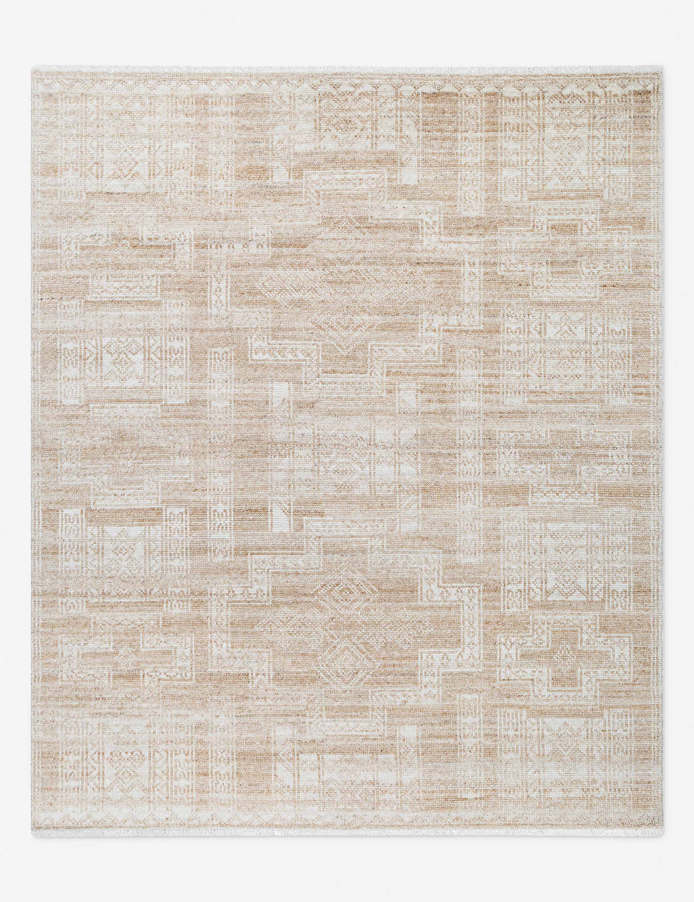 Hand Knotted Moroccan Style Wool Rug - Bohemian Home Decor for Living Room, Bedroom & Office
