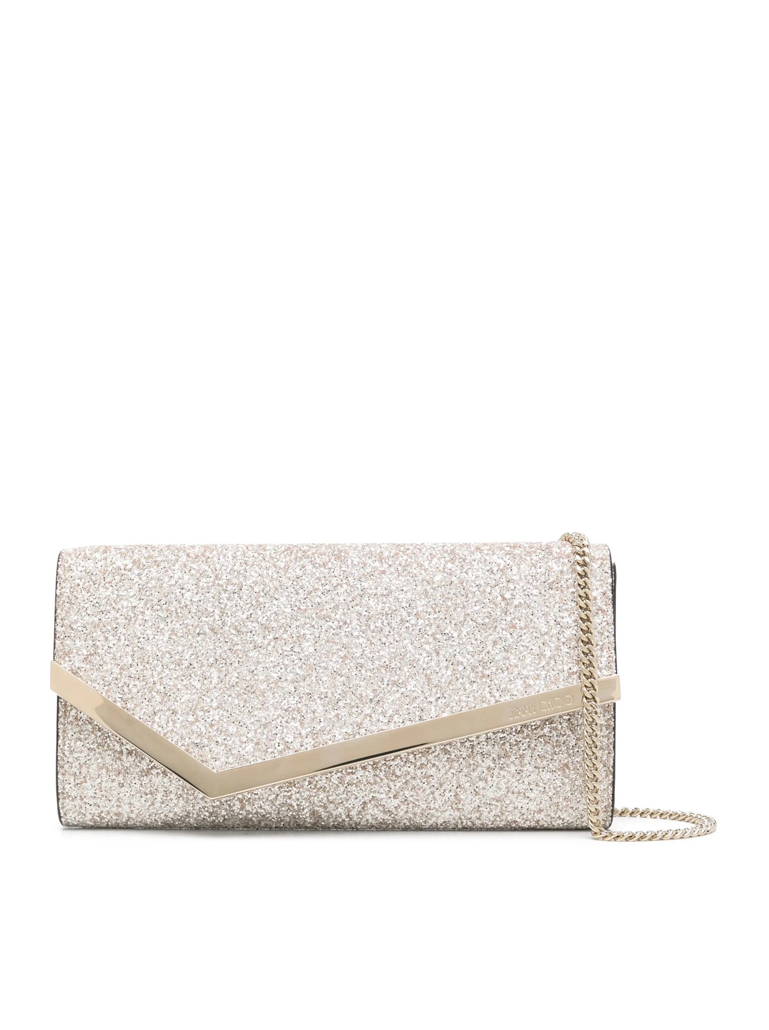 Jimmy Choo Emmie Clutch Bag in Black & Silverlight Gold | Luxury Evening Clutch for Women | Perfect for Parties, Weddings & Special Occasions