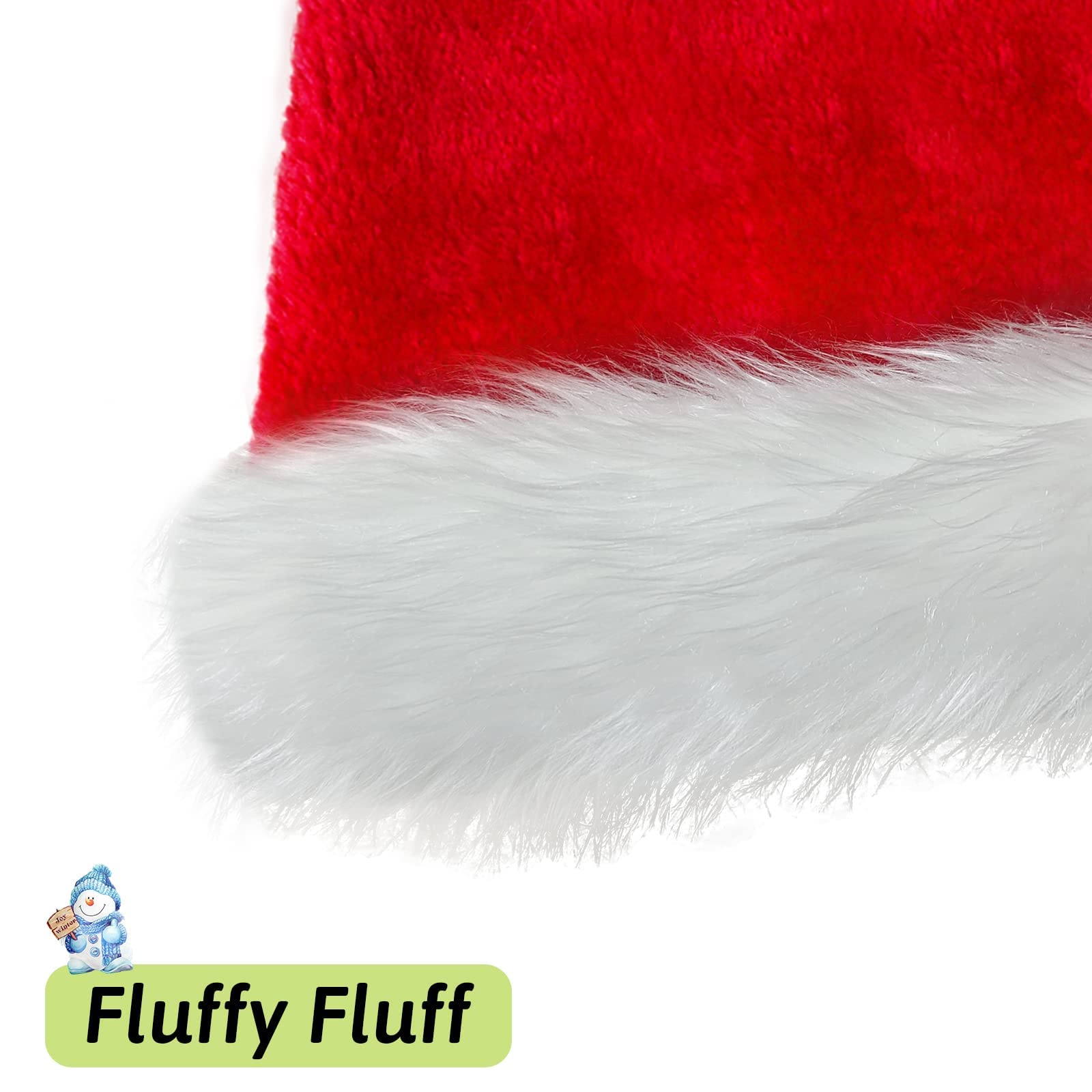 Festive Santa Hat for Kids & Adults - Soft Velvet Christmas Holiday Hat for Xmas, New Year & Party Celebrations - Perfect for Family Gatherings, Holiday Photos & Festive Events