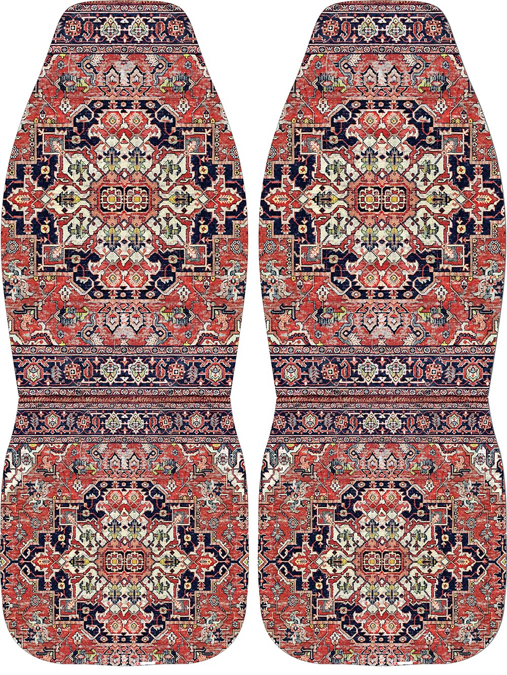 Ethnic Floral Car Seat Covers 2pc - Universal Fit for Cars, SUVs & Trucks - Stylish Protection