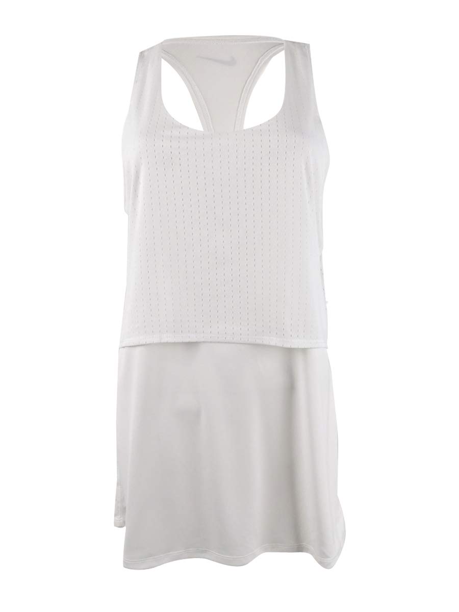 Nike Sport Mesh Swim Cover-Up - White, Medium - Lightweight Beach Cover-Up for Swimming, Poolside, and Summer Outfits