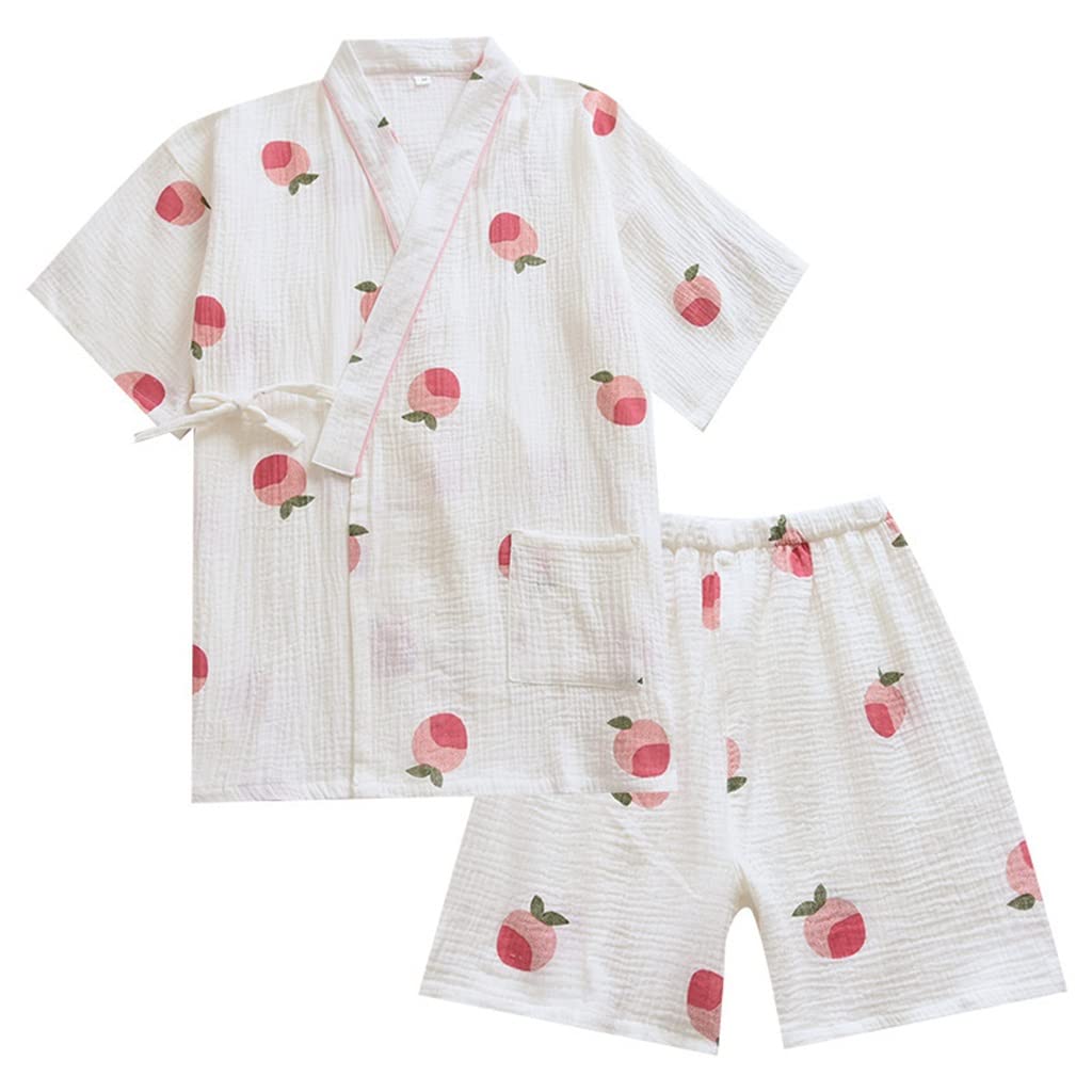 Women's Lace-Up V-Neck Pajama Set - Trendy Harajuku Style Lounge Wear with Pockets, Baggy Comfort Fit for Home & Sleep - White, Large - Perfect for Summer Nights & Relaxing at Home