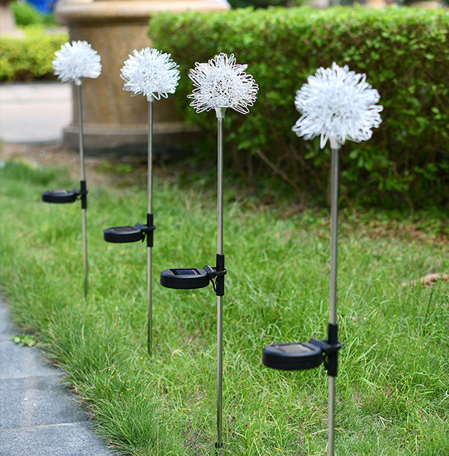 Solar Powered Dandelion LED Garden Light - Waterproof Outdoor Decorative Lighting for Patio, Yard, Pathway | Perfect for Landscape, Backyard, Wedding Decor